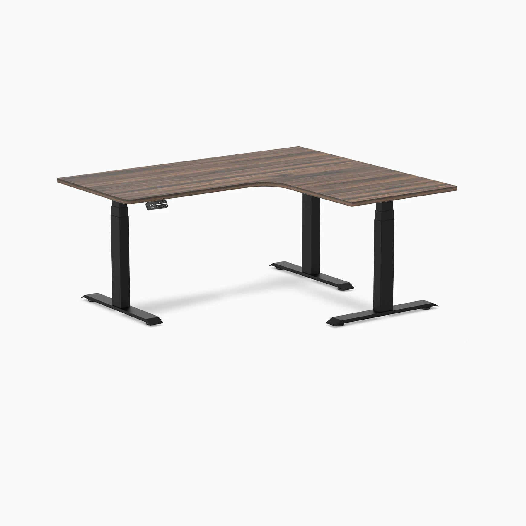 Desky L-Shape Curved Laminate Sit Stand Desk - Image 79