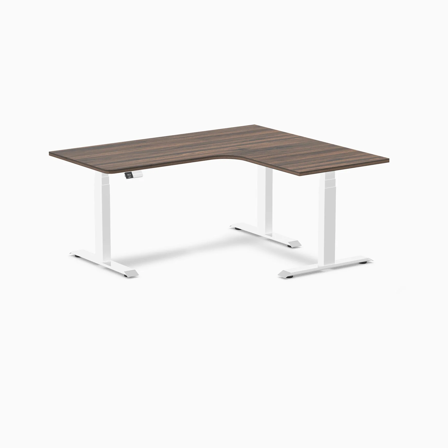 Desky L-Shape Curved Laminate Sit Stand Desk - Image 80