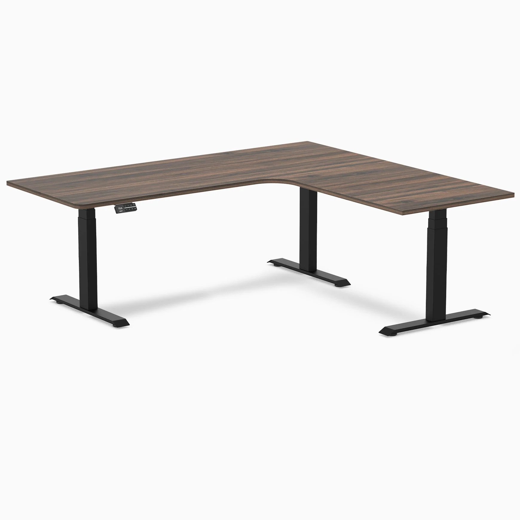 Desky L-Shape Curved Laminate Sit Stand Desk - Image 83
