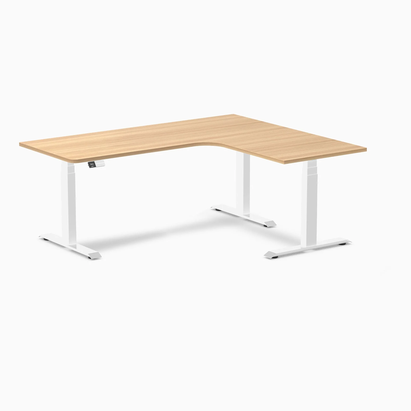 Desky L-Shape Curved Laminate Sit Stand Desk - Image 88