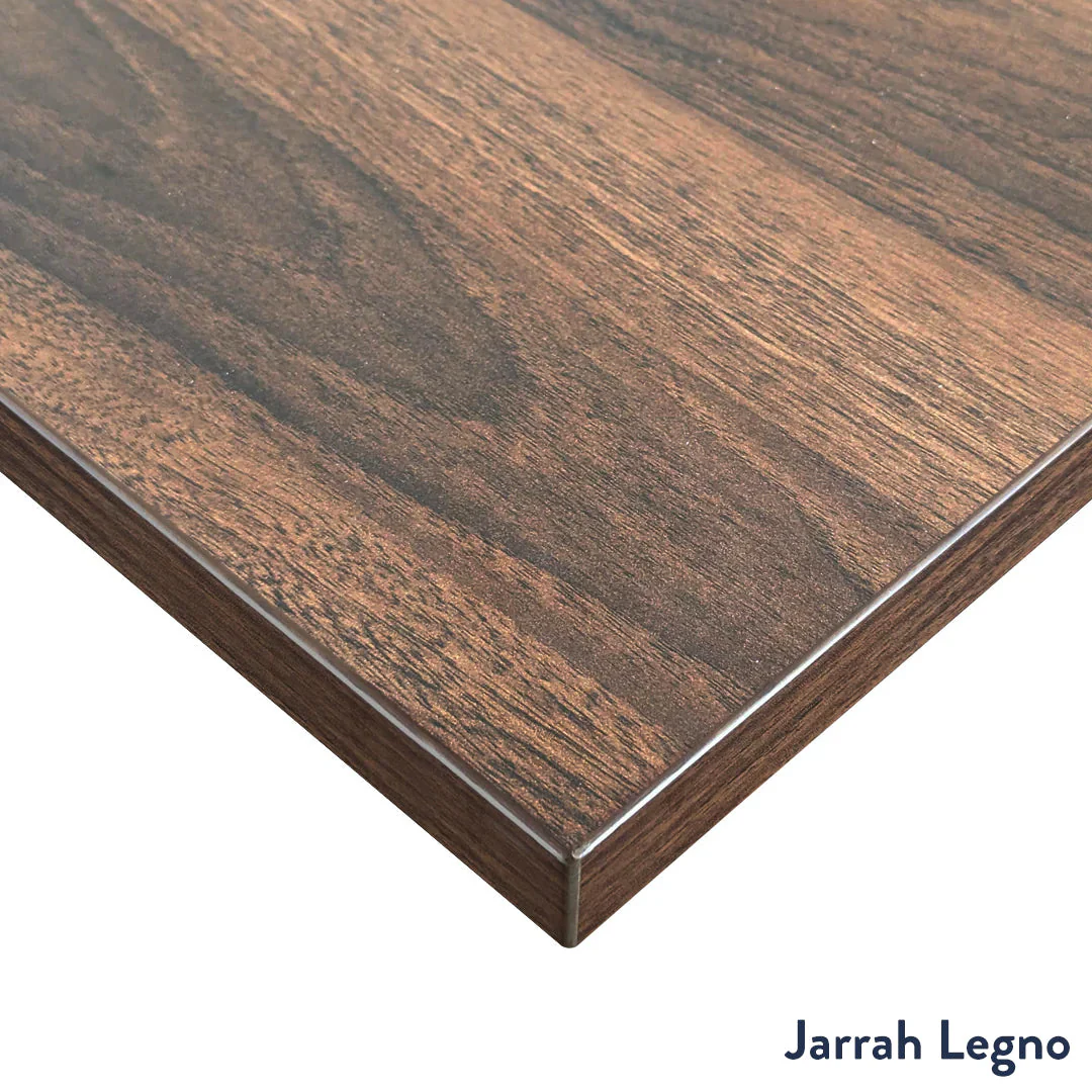 Desky L-Shape Curved Laminate Sit Stand Desk - Image 9