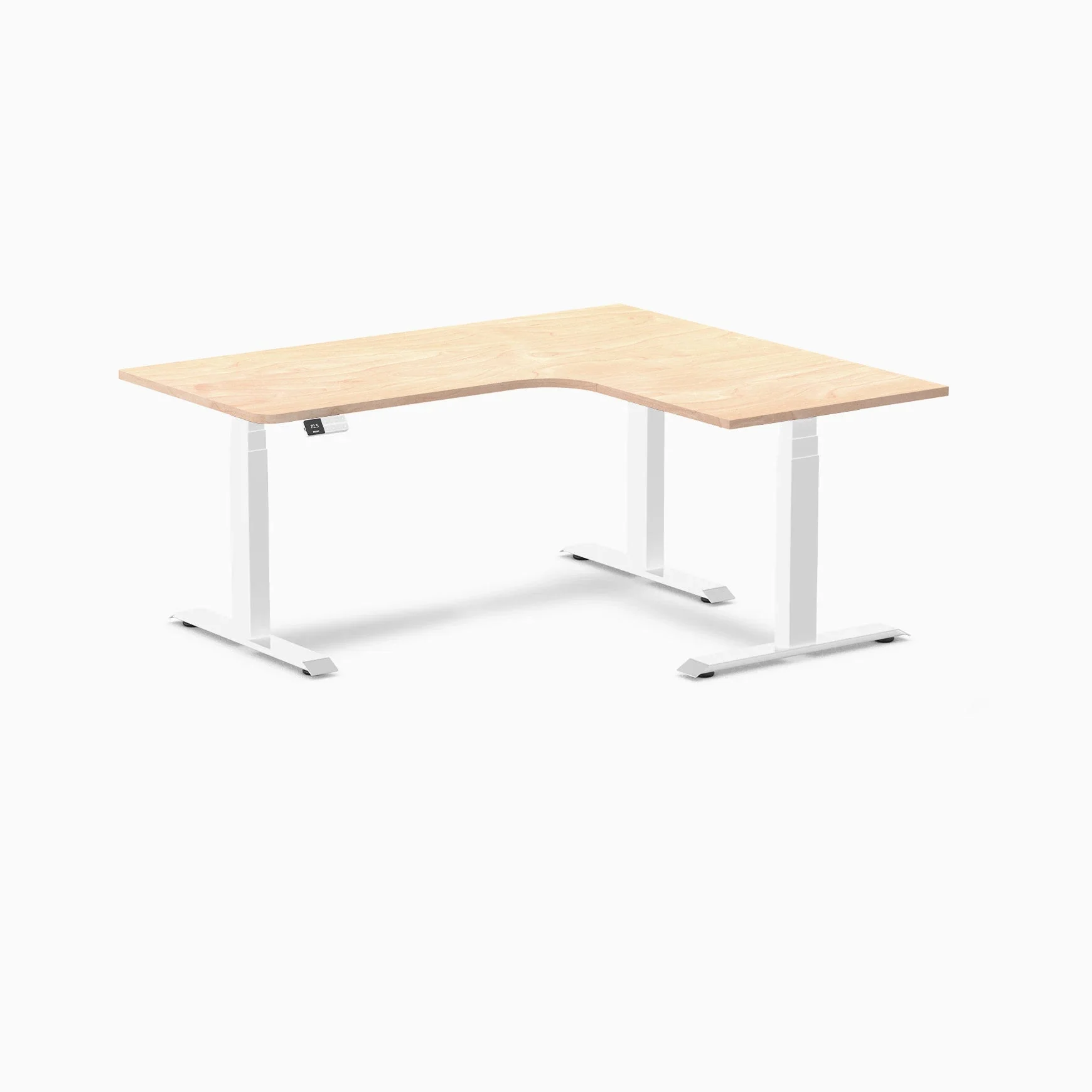 Desky L-Shape Curved Laminate Sit Stand Desk - Image 92