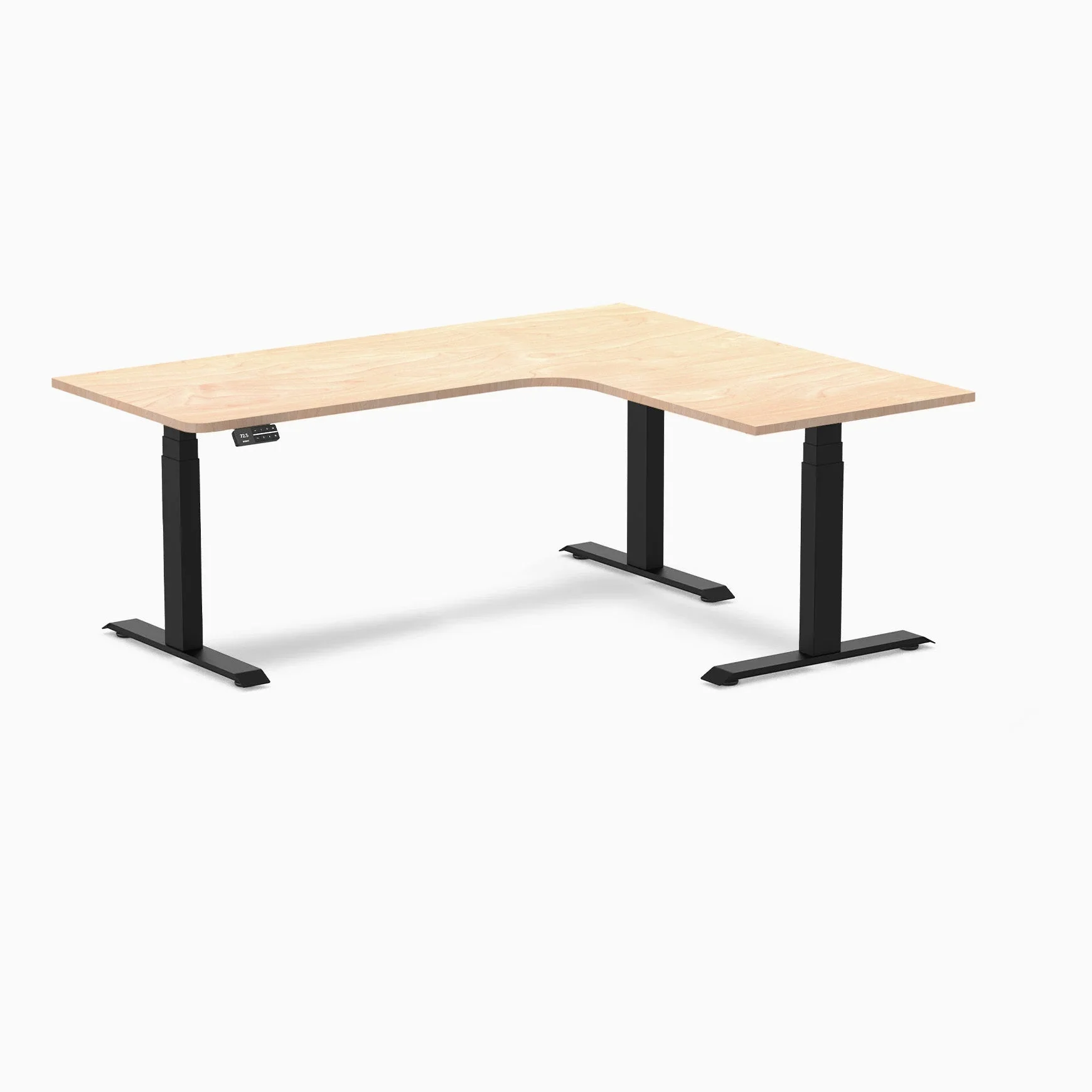 Desky L-Shape Curved Laminate Sit Stand Desk - Image 94