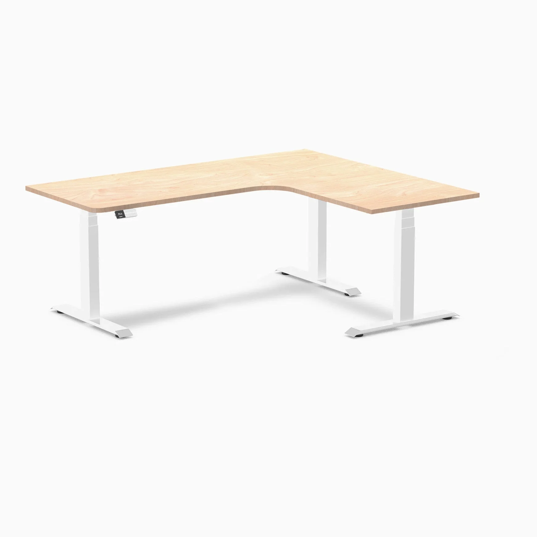 Desky L-Shape Curved Laminate Sit Stand Desk - Image 95