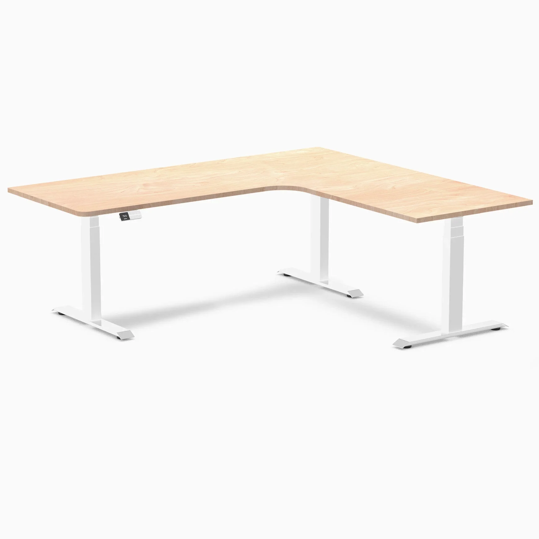 Desky L-Shape Curved Laminate Sit Stand Desk - Image 98