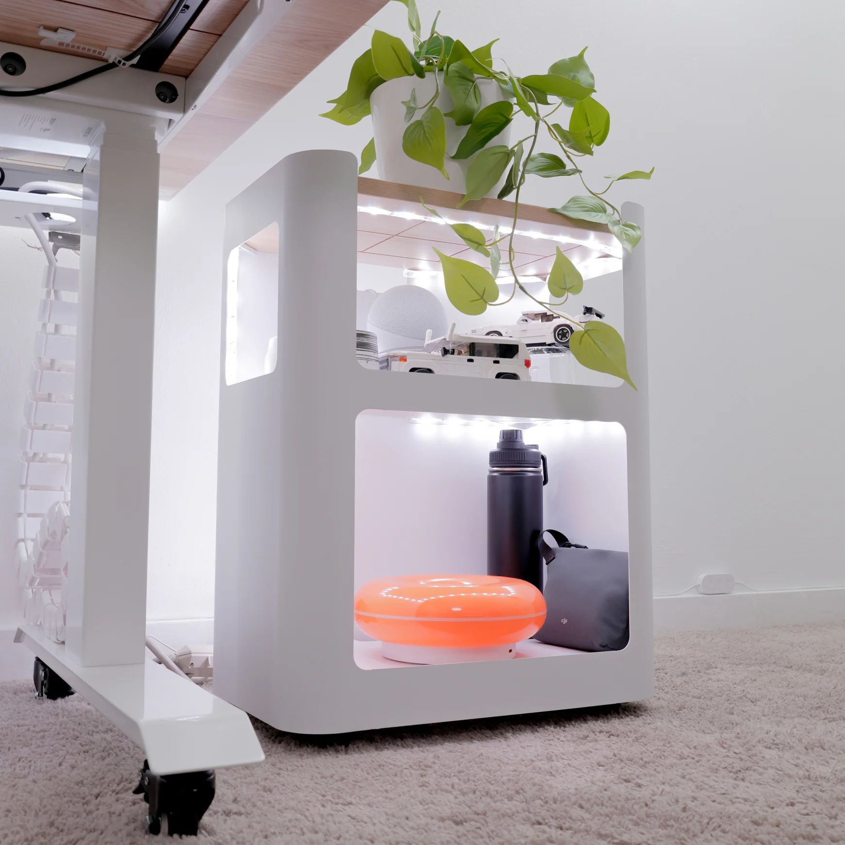 Desky Minimal Open Mobile Pedestal - Image 12