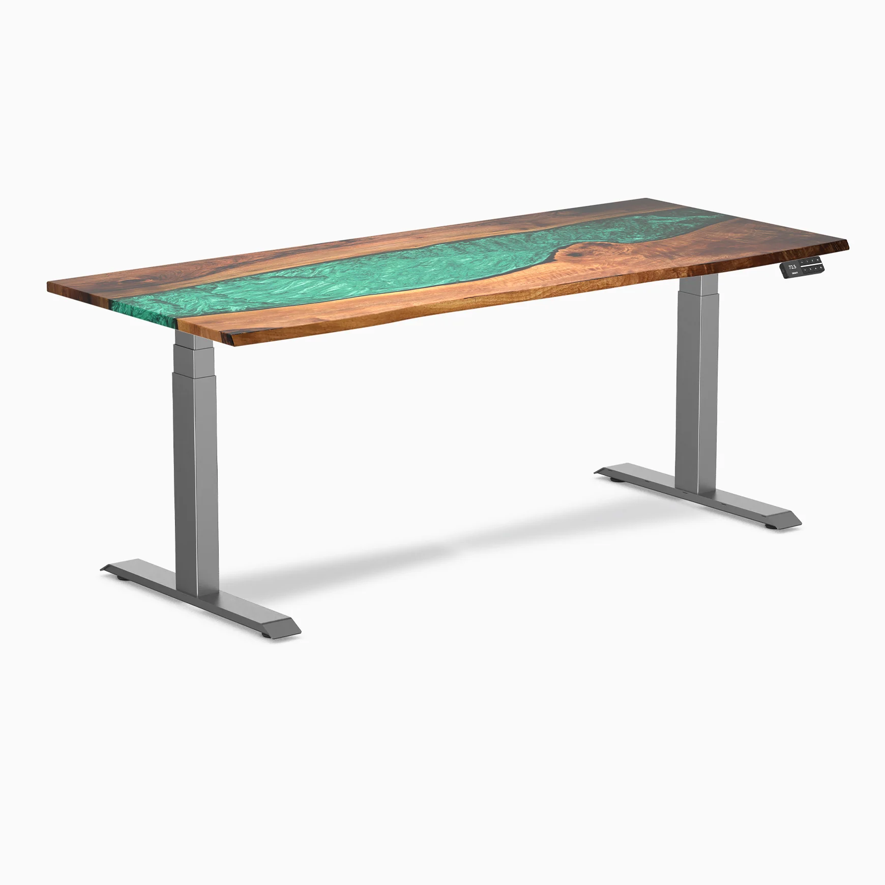 Desky Dual Resin Hardwood Sit Stand Desk - Image 10