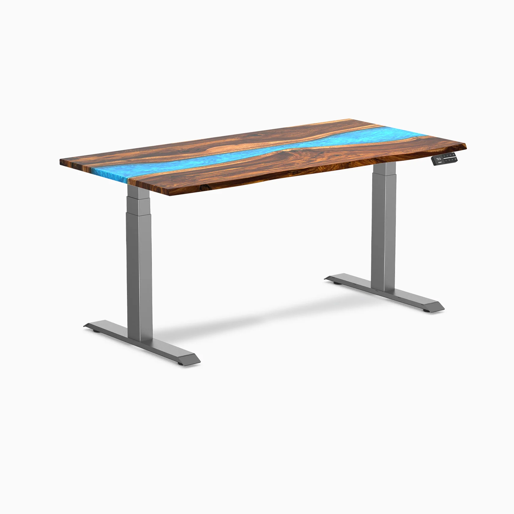 Desky Dual Resin Hardwood Sit Stand Desk - Image 12