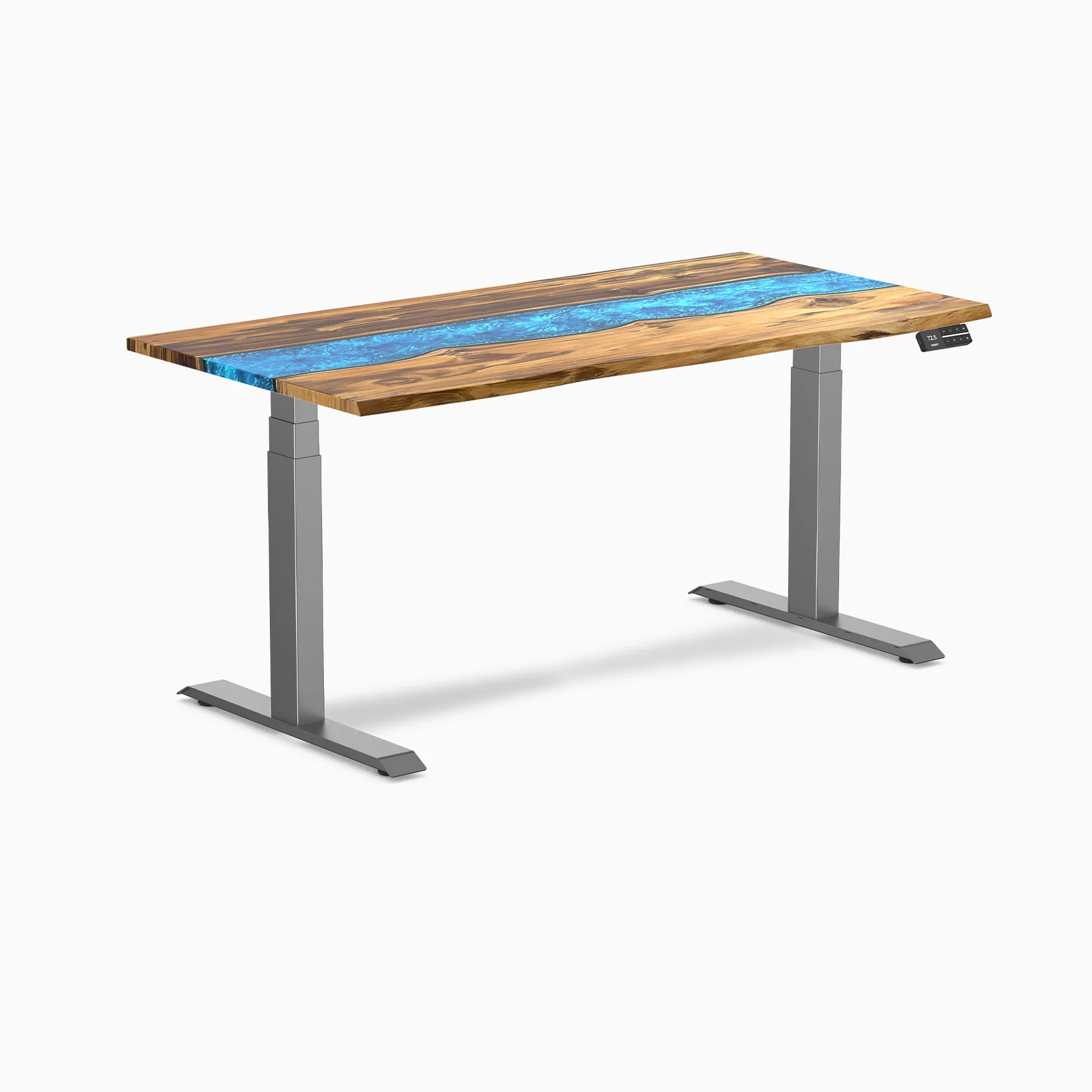 Desky Dual Resin Hardwood Sit Stand Desk - Image 15