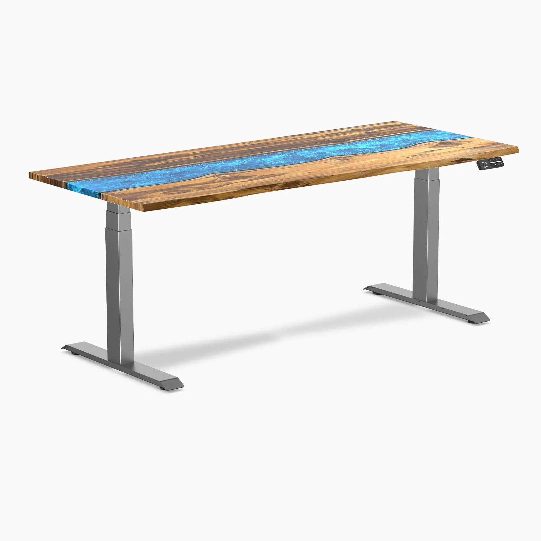 Desky Dual Resin Hardwood Sit Stand Desk - Image 16