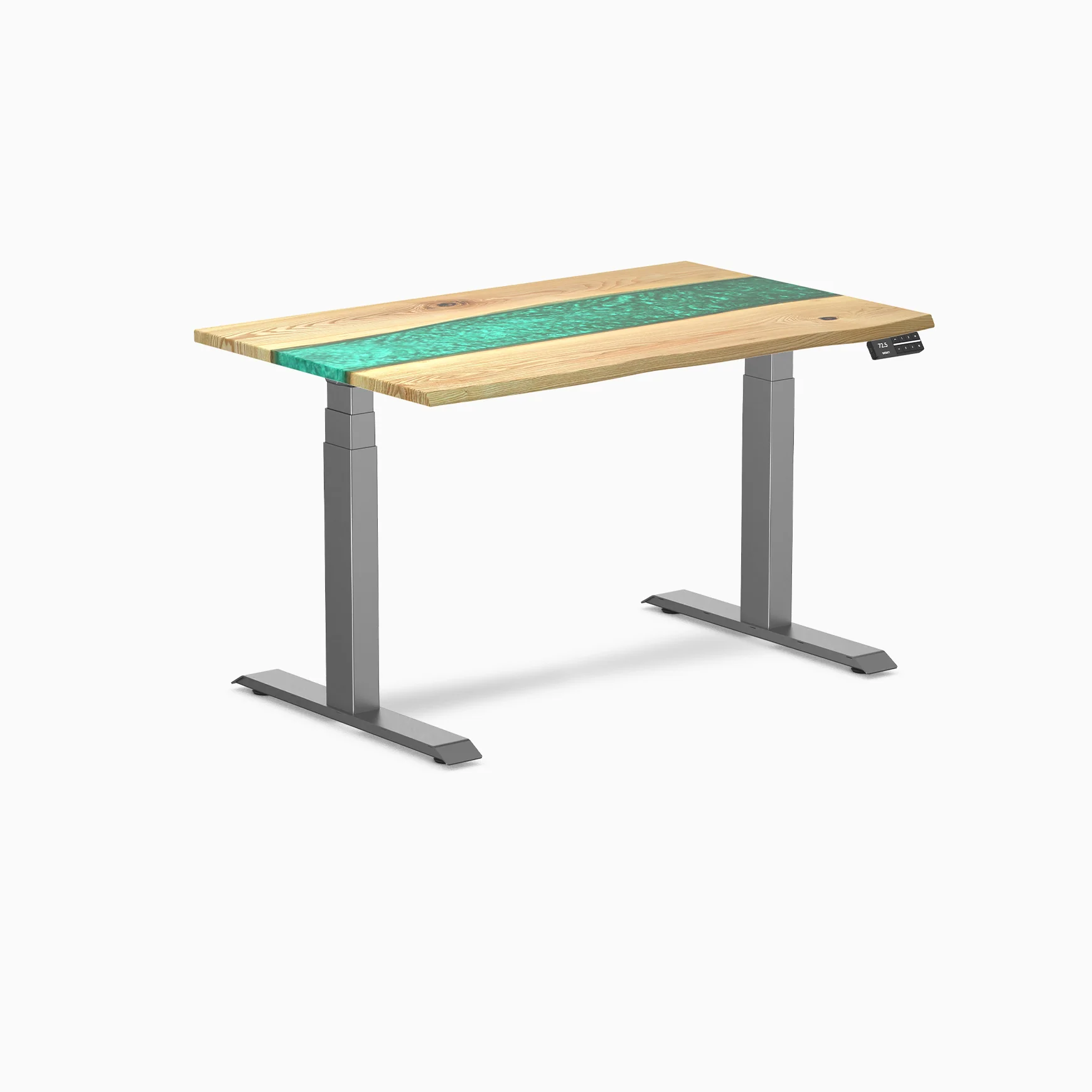 Desky Dual Resin Hardwood Sit Stand Desk - Image 17