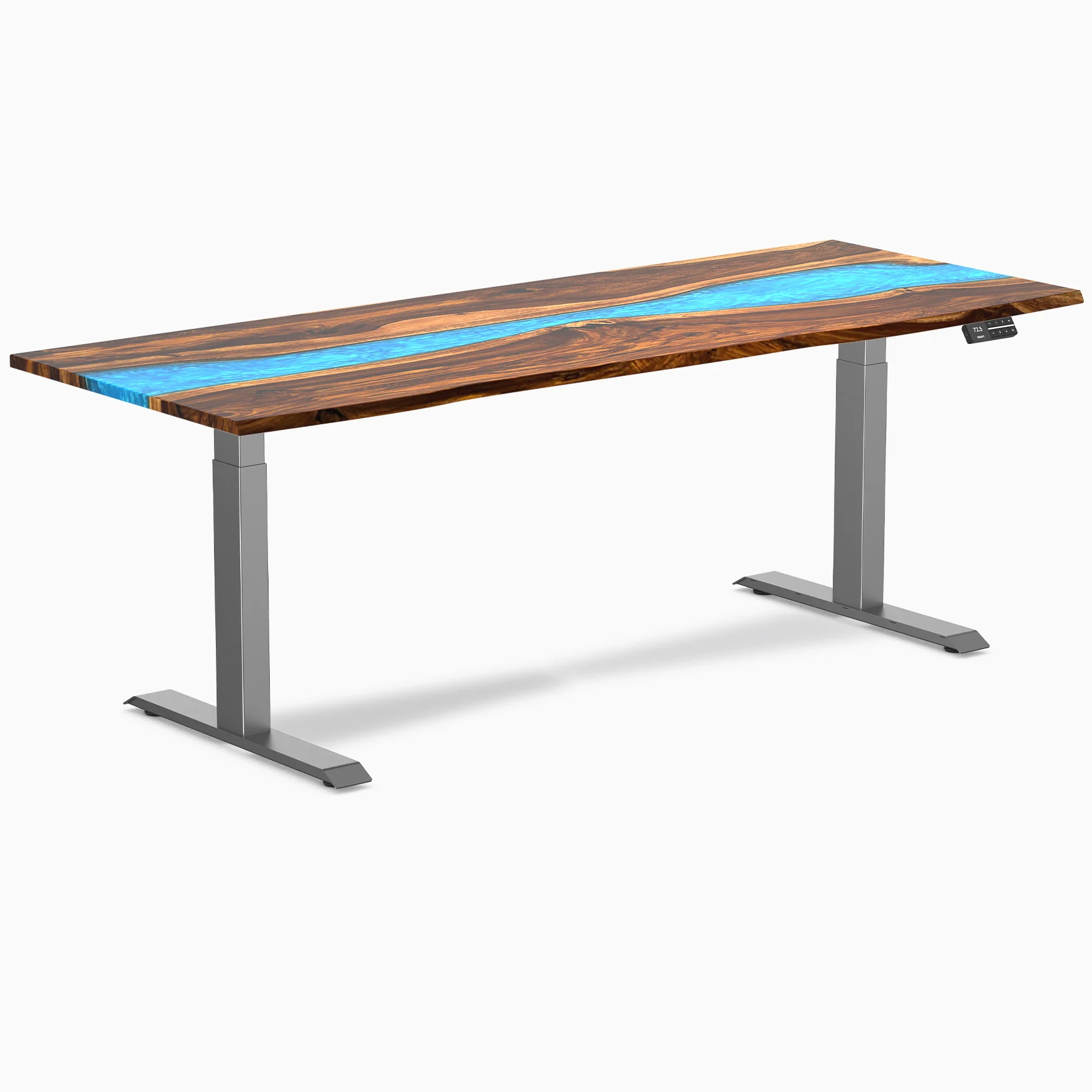 Desky Dual Resin Hardwood Sit Stand Desk - Image 26