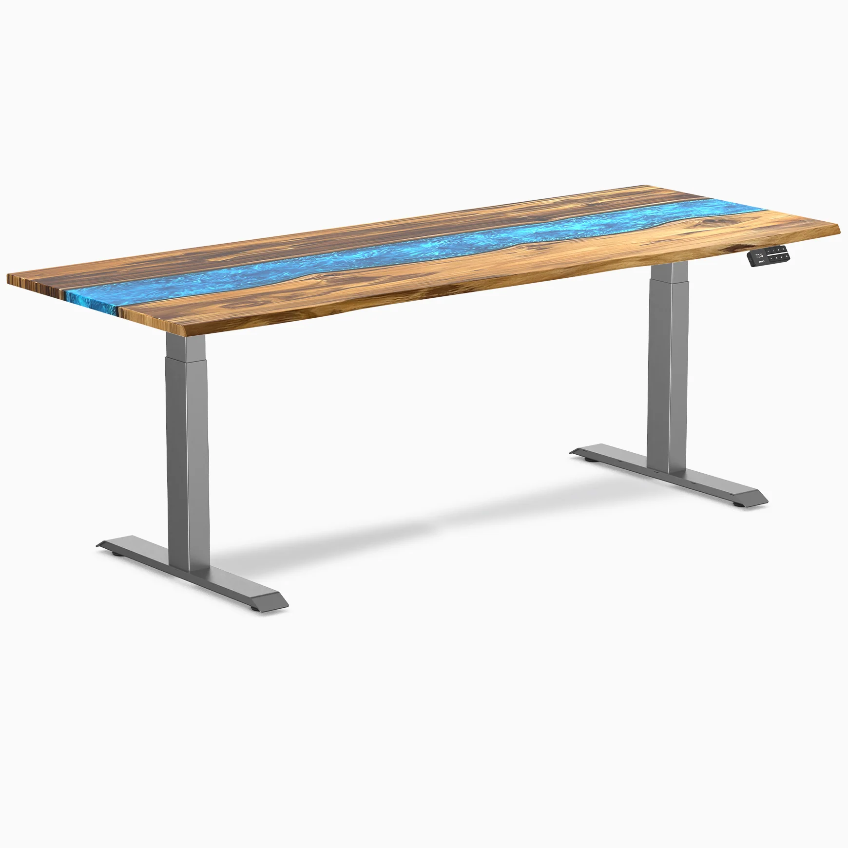 Desky Dual Resin Hardwood Sit Stand Desk - Image 30