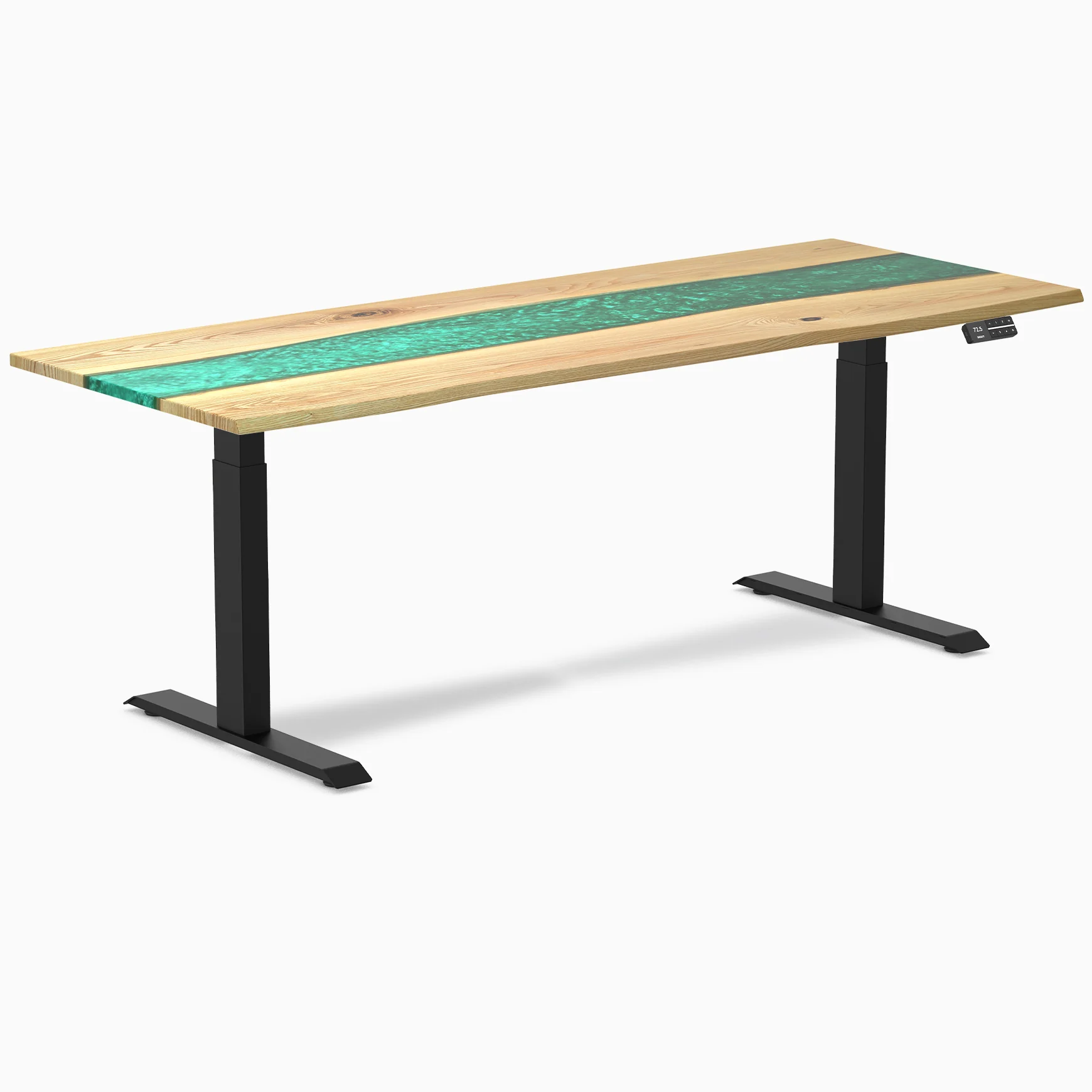 Desky Dual Resin Hardwood Sit Stand Desk - Image 32