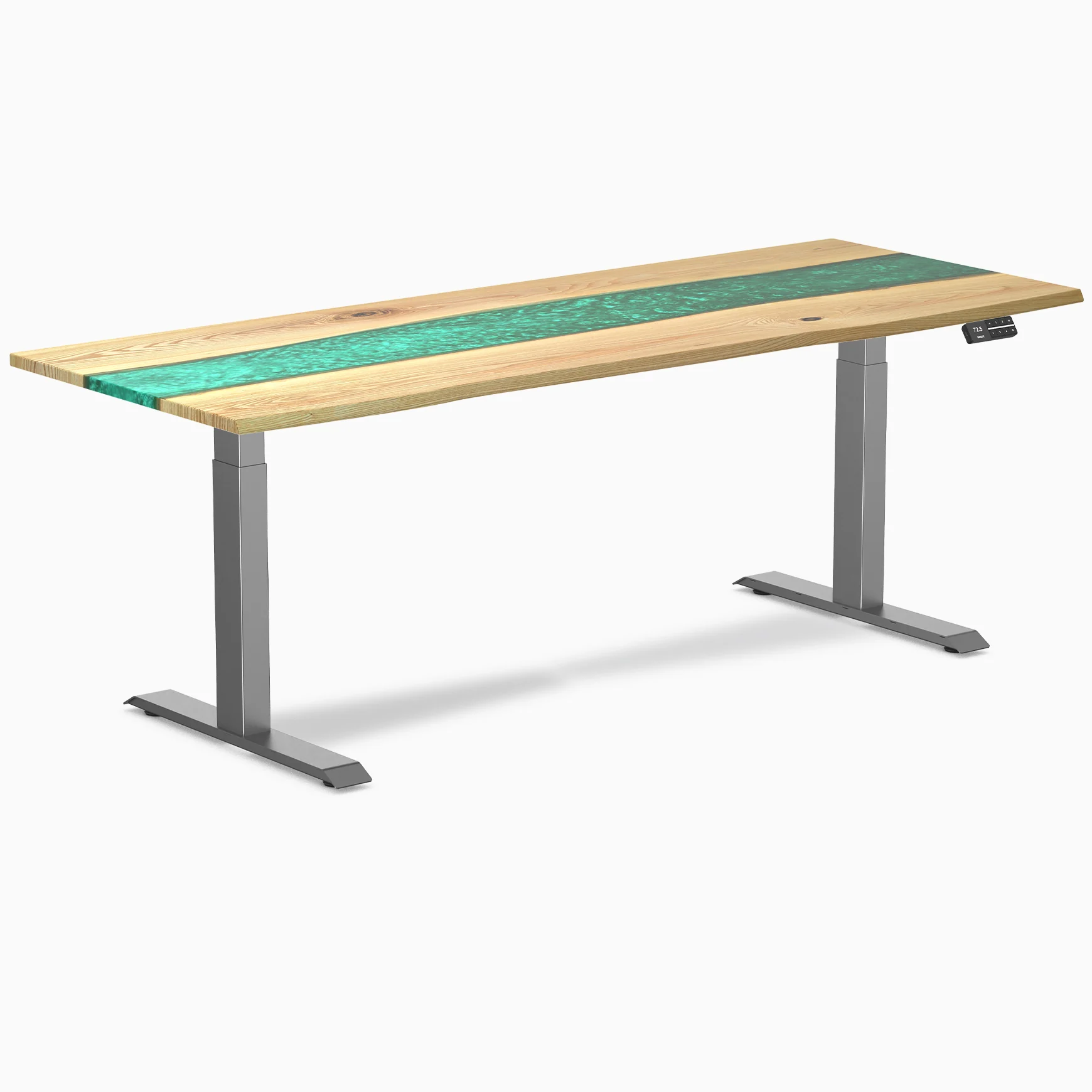 Desky Dual Resin Hardwood Sit Stand Desk - Image 34