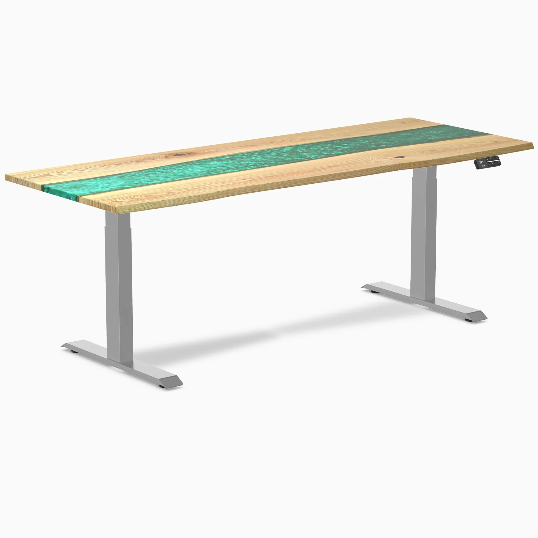 Desky Dual Resin Hardwood Sit Stand Desk - Image 35
