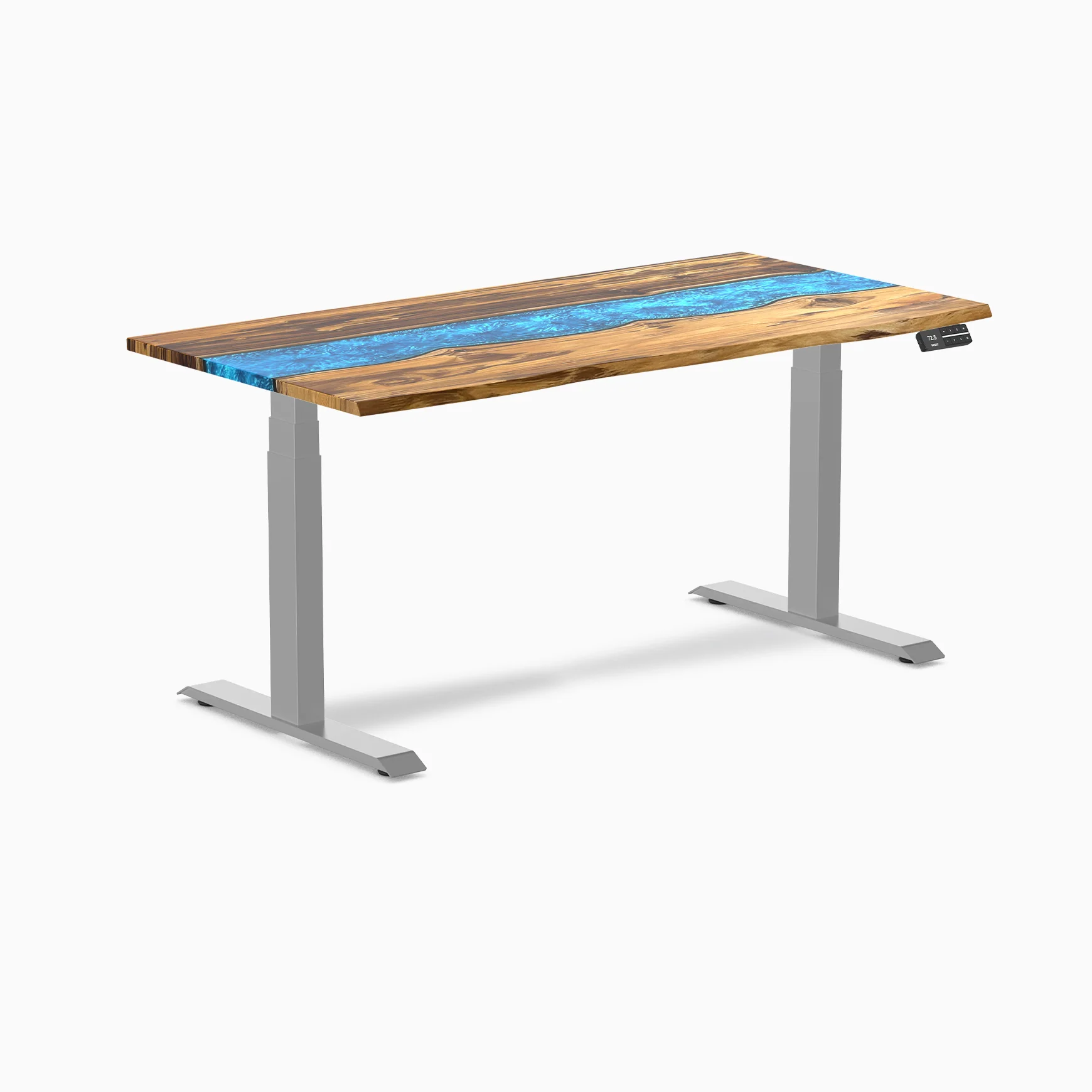 Desky Dual Resin Hardwood Sit Stand Desk - Image 59