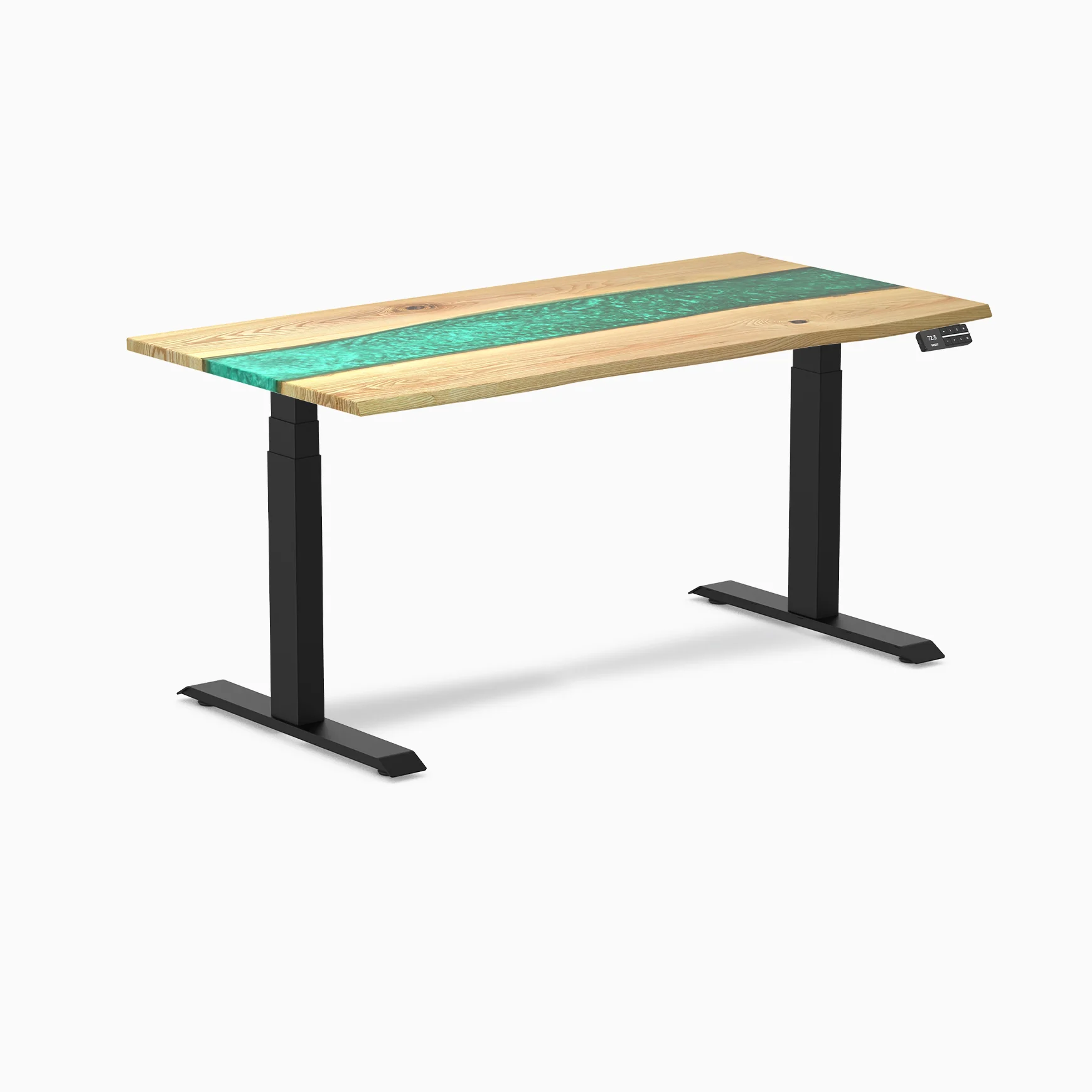 Desky Dual Resin Hardwood Sit Stand Desk - Image 66