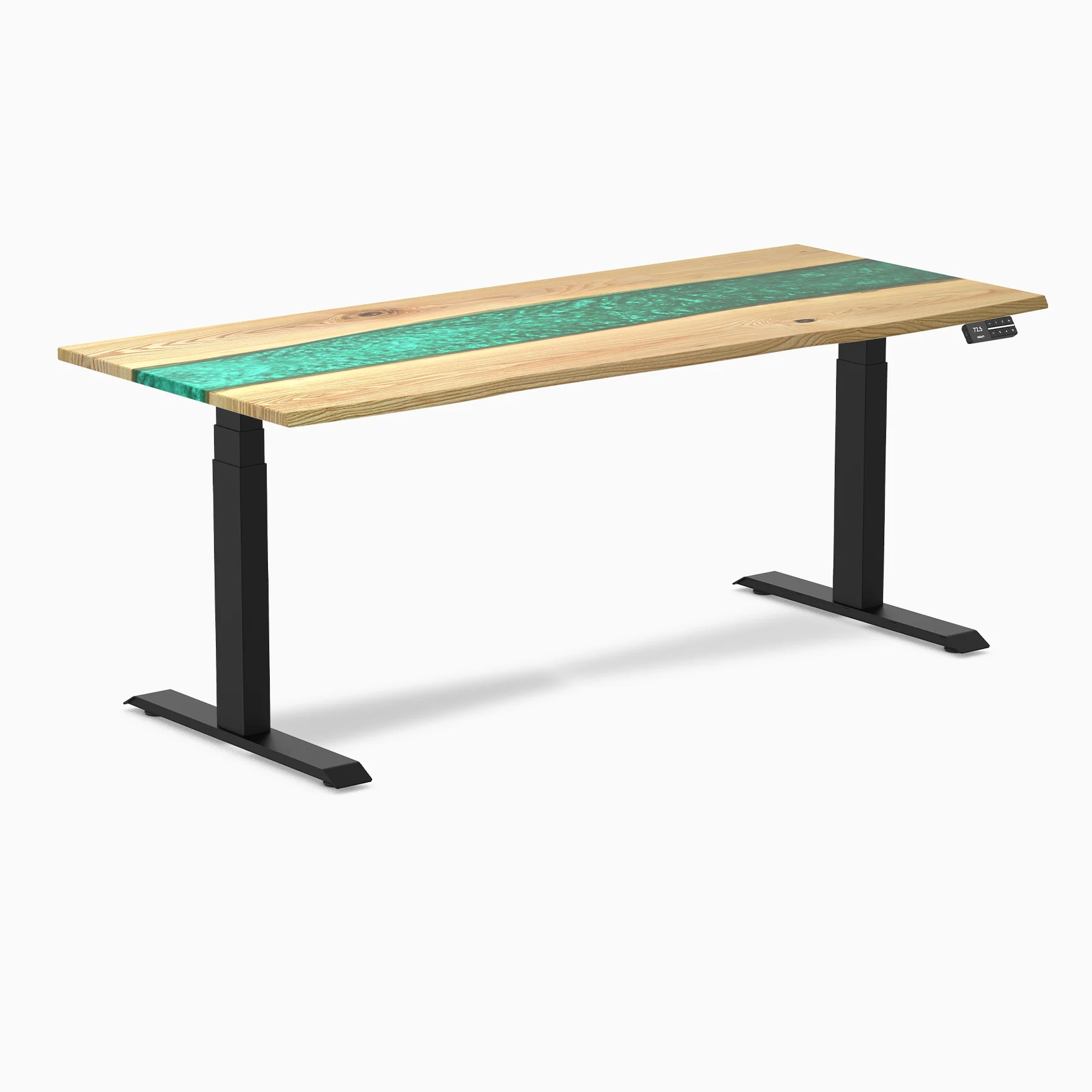 Desky Dual Resin Hardwood Sit Stand Desk - Image 69