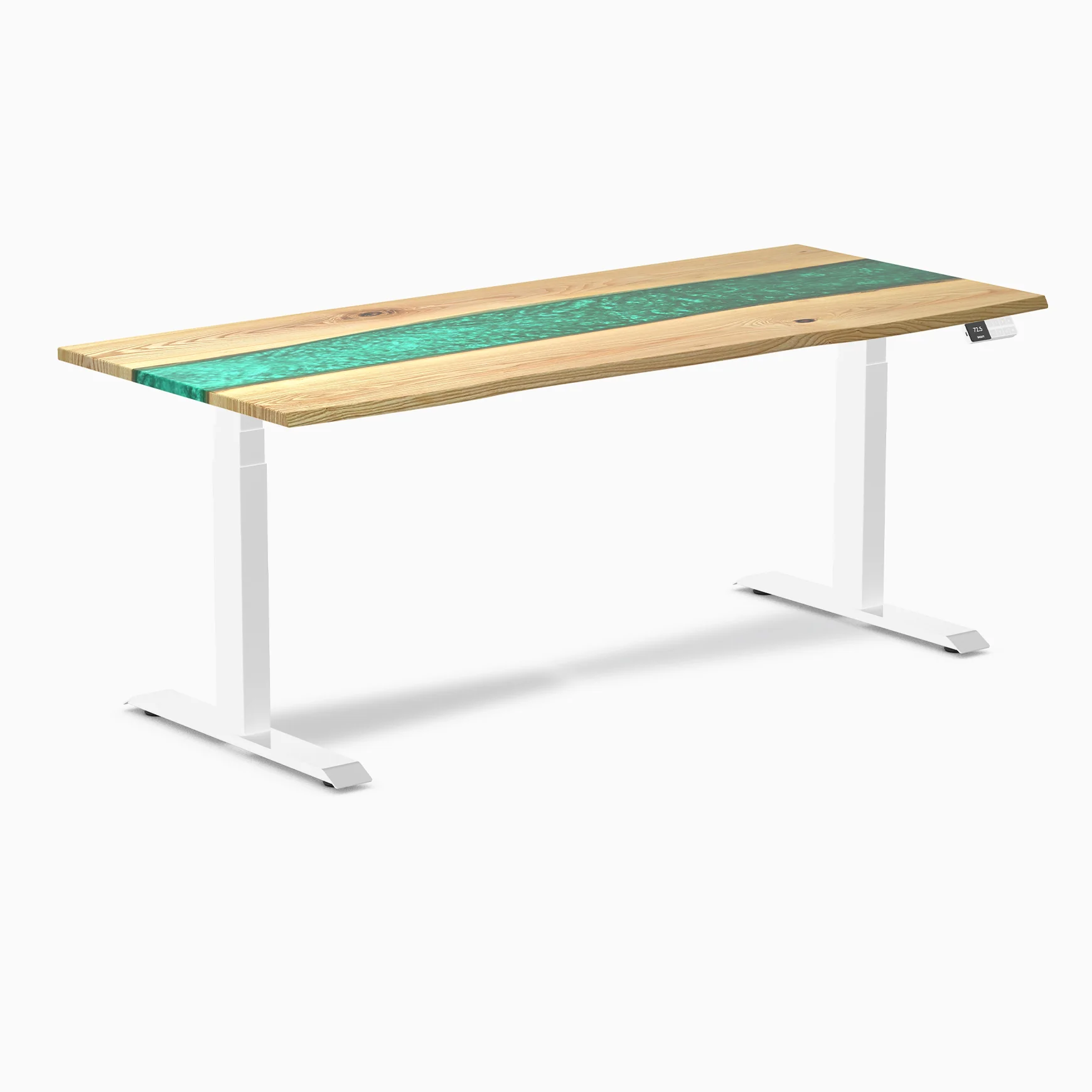 Desky Dual Resin Hardwood Sit Stand Desk - Image 70