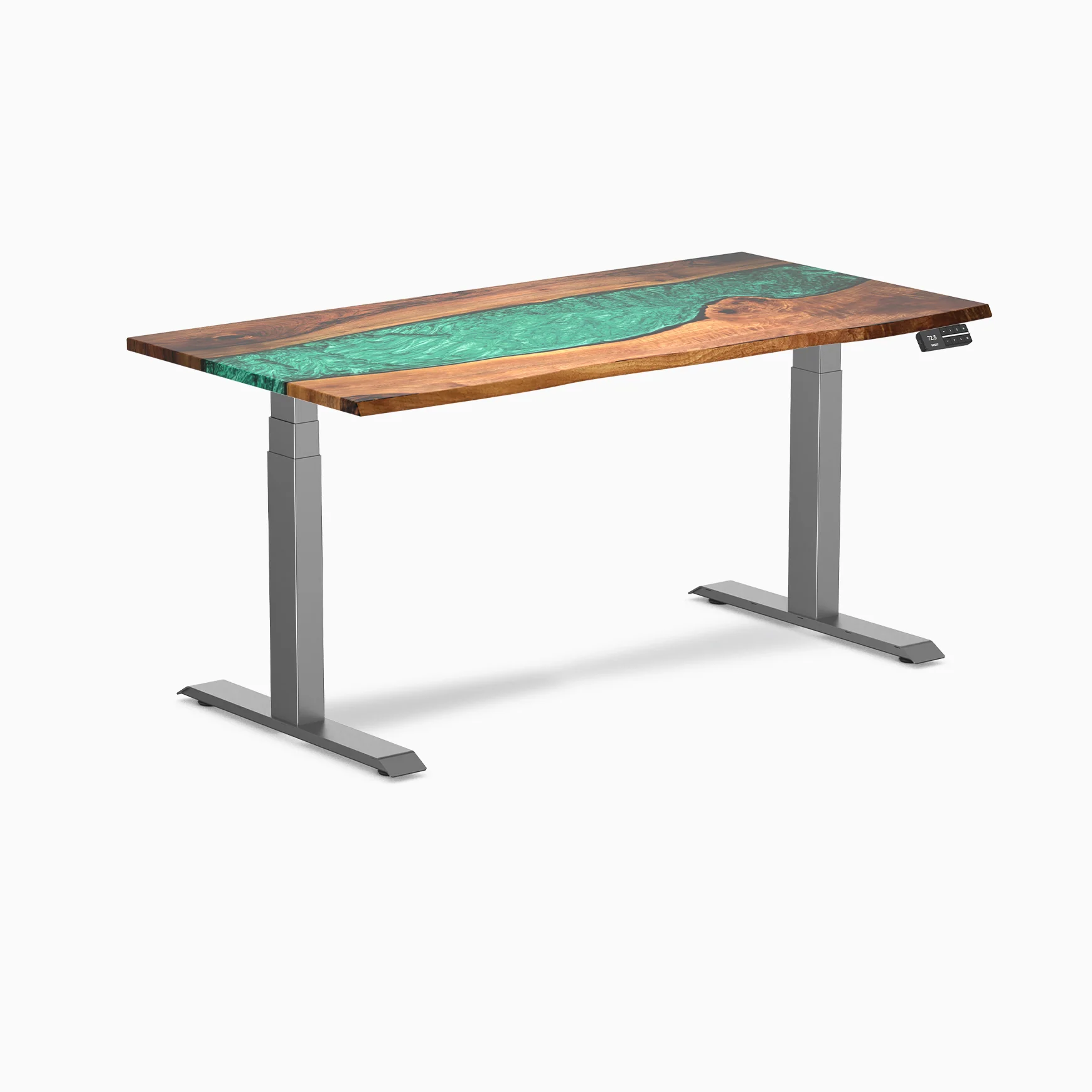 Desky Dual Resin Hardwood Sit Stand Desk - Image 9