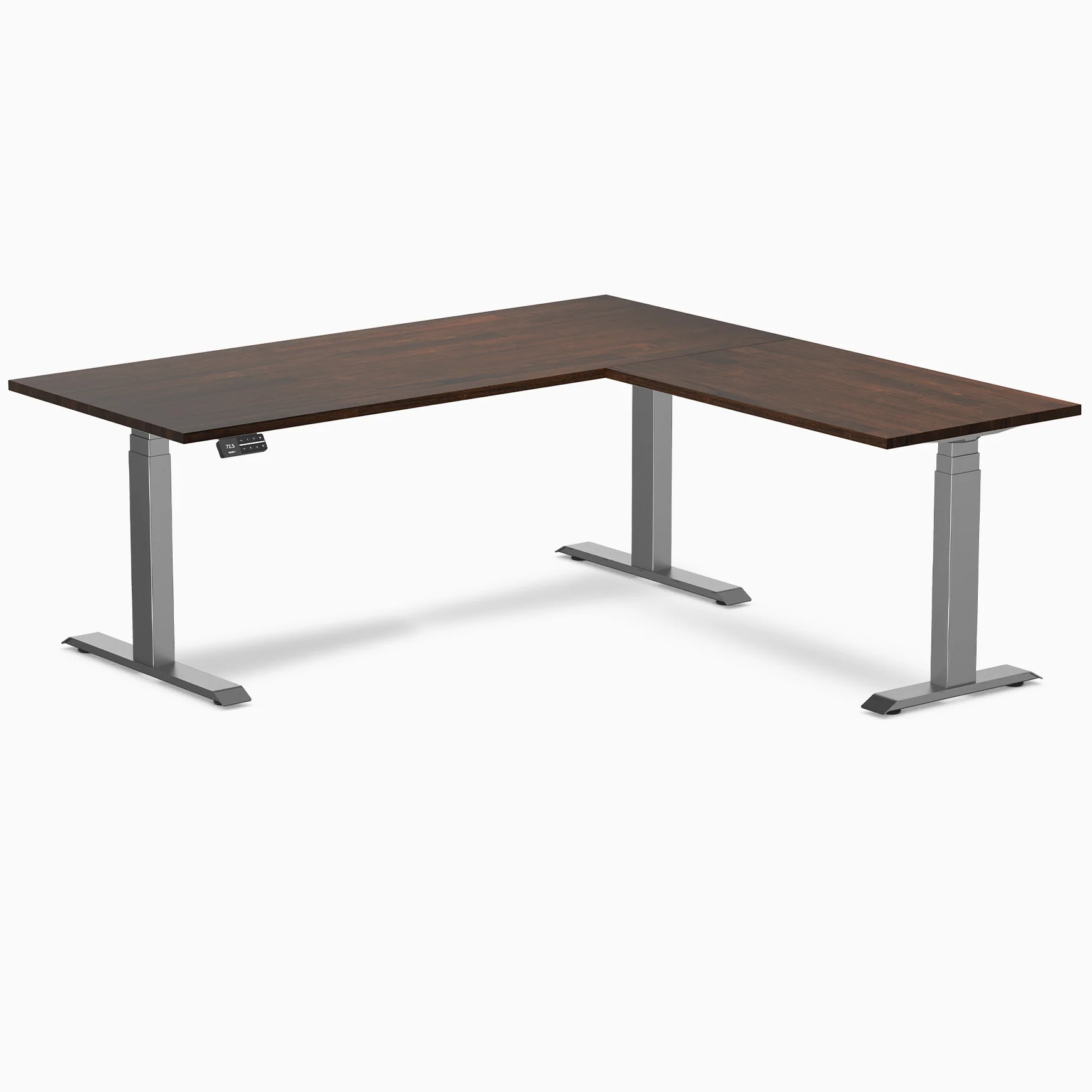 Desky Rubberwood L-Shape Sit Stand Desk - Image 13