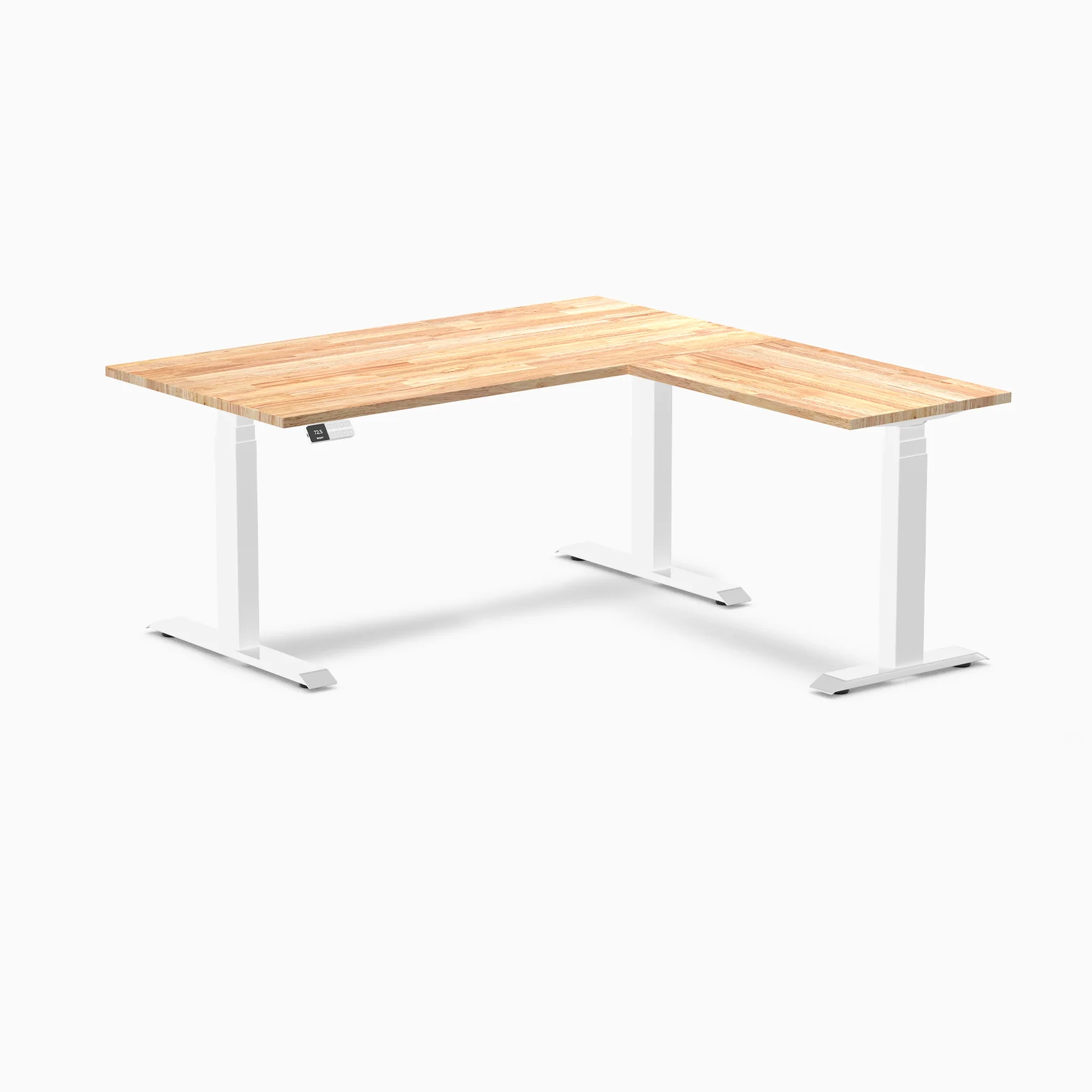 Desky Rubberwood L-Shape Sit Stand Desk - Image 16