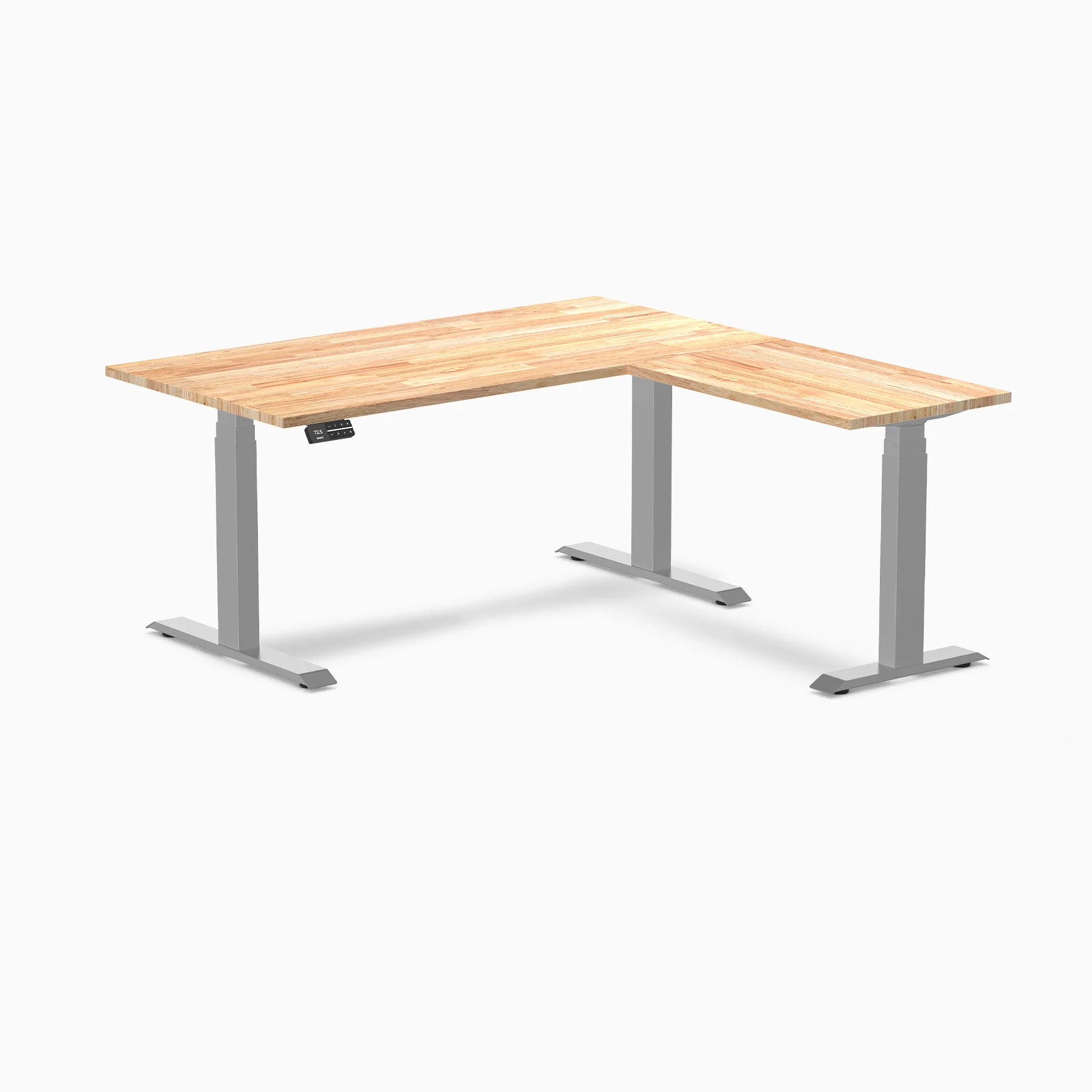 Desky Rubberwood L-Shape Sit Stand Desk - Image 18