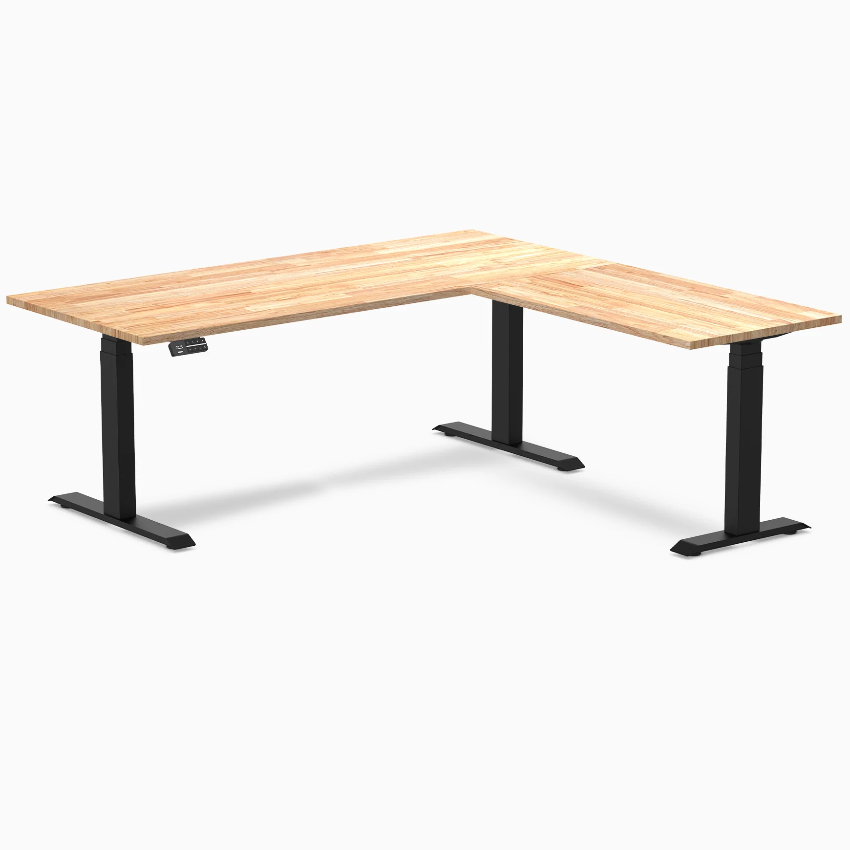 Desky Rubberwood L-Shape Sit Stand Desk - Image 19
