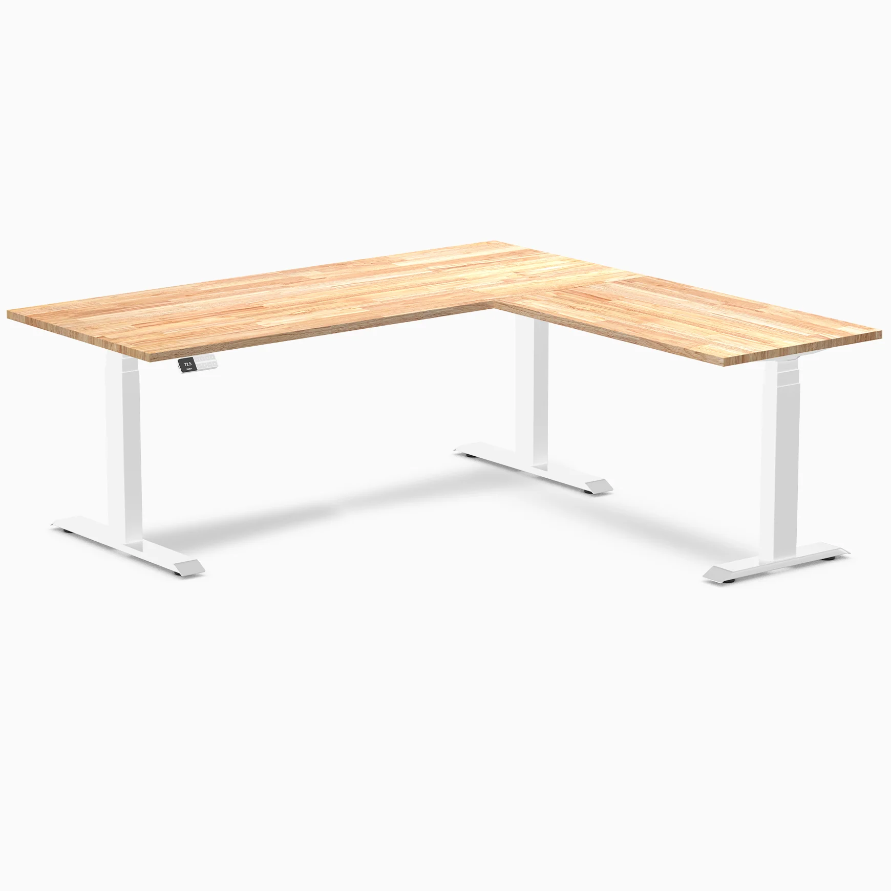 Desky Rubberwood L-Shape Sit Stand Desk - Image 20