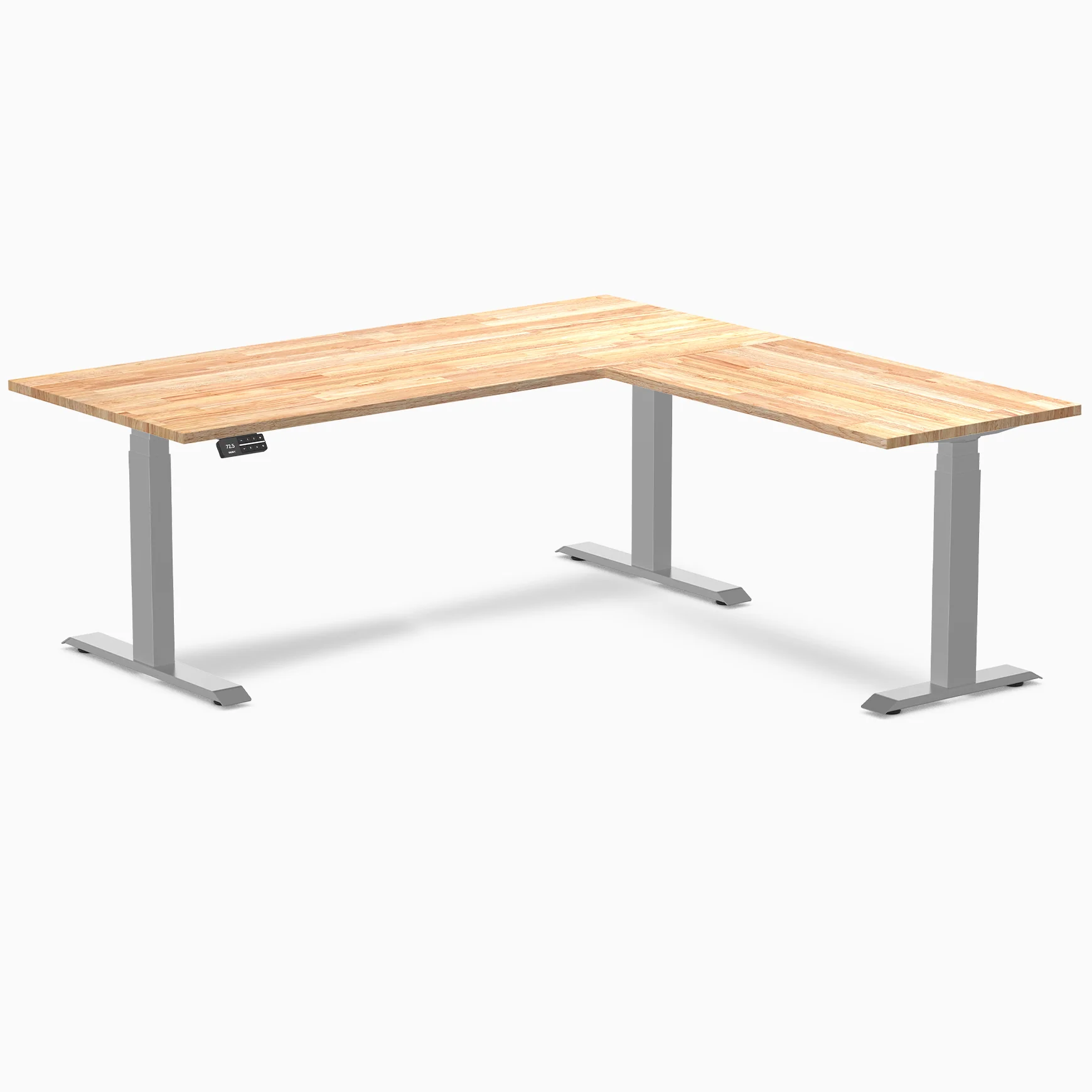 Desky Rubberwood L-Shape Sit Stand Desk - Image 22