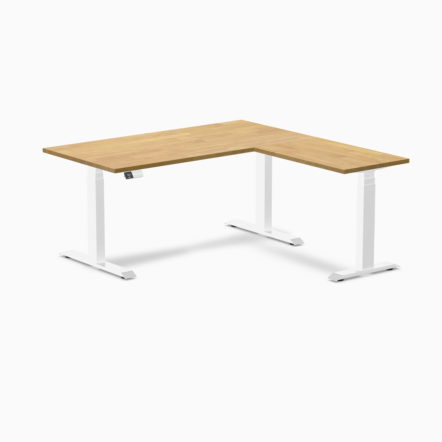Desky Rubberwood L-Shape Sit Stand Desk - Image 24
