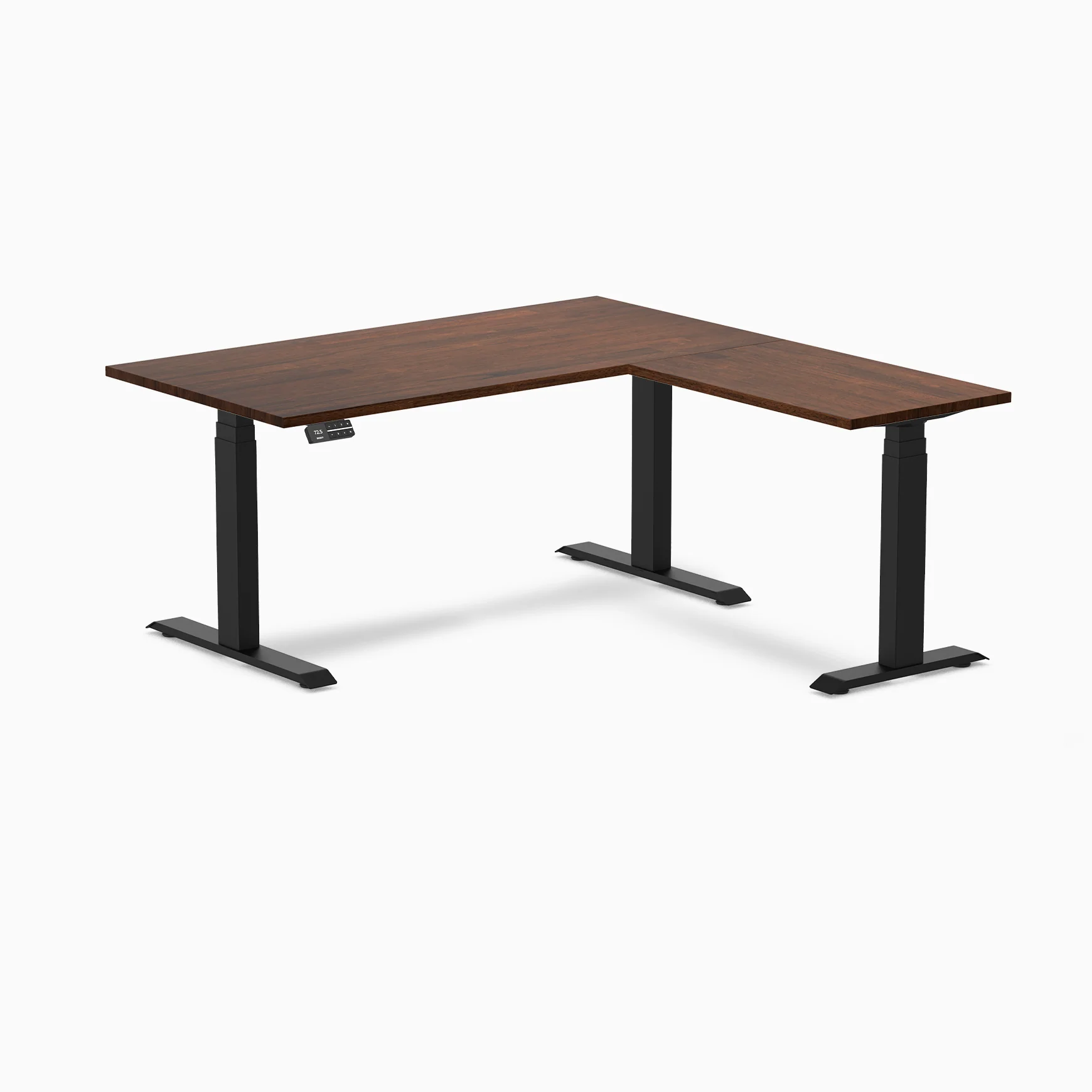 Desky Rubberwood L-Shape Sit Stand Desk - Image 31
