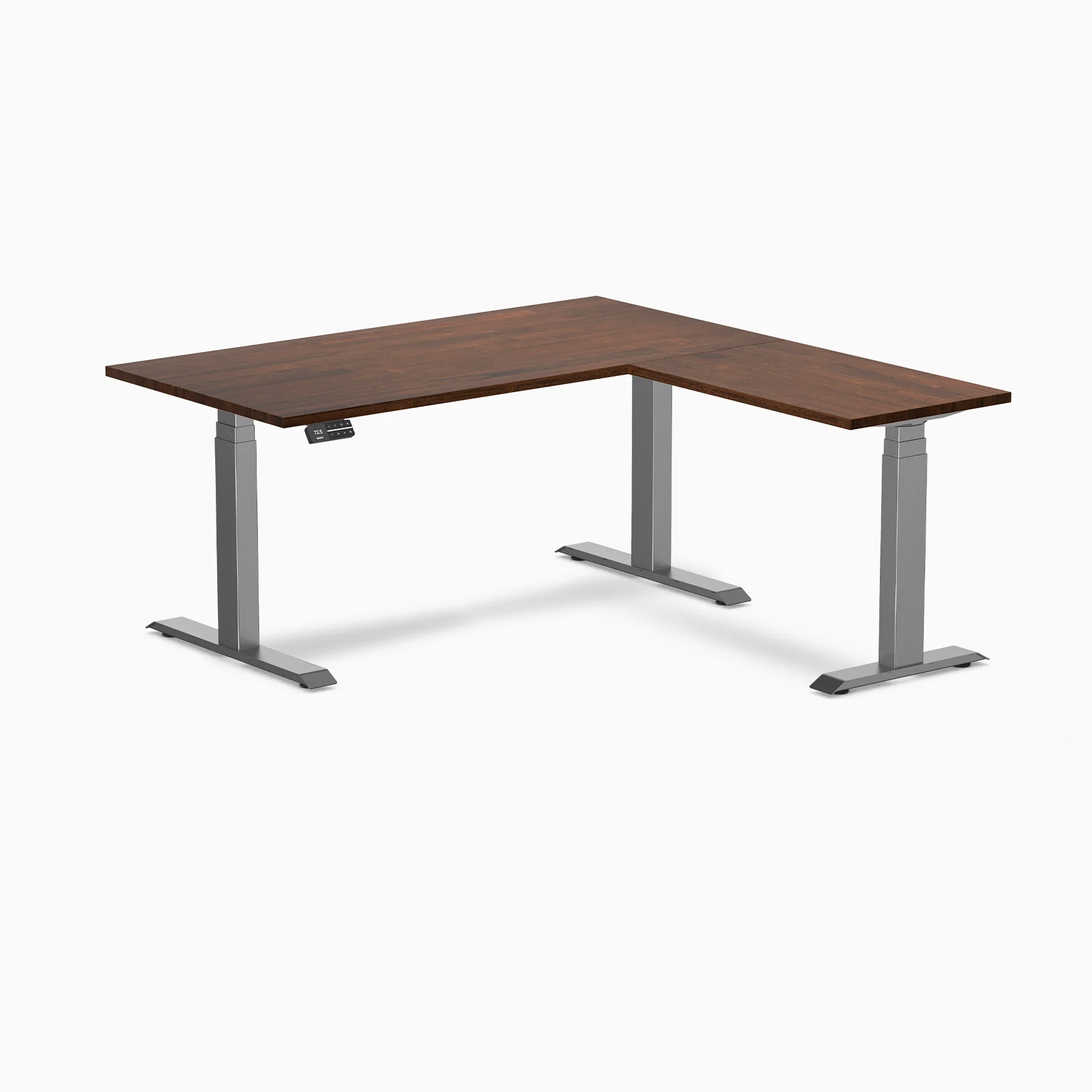 Desky Rubberwood L-Shape Sit Stand Desk - Image 33