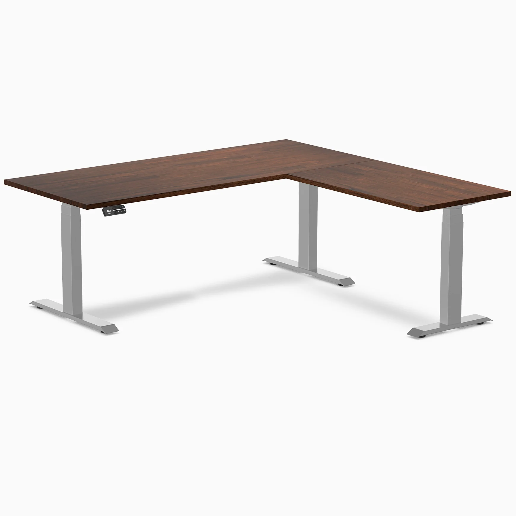 Desky Rubberwood L-Shape Sit Stand Desk - Image 38