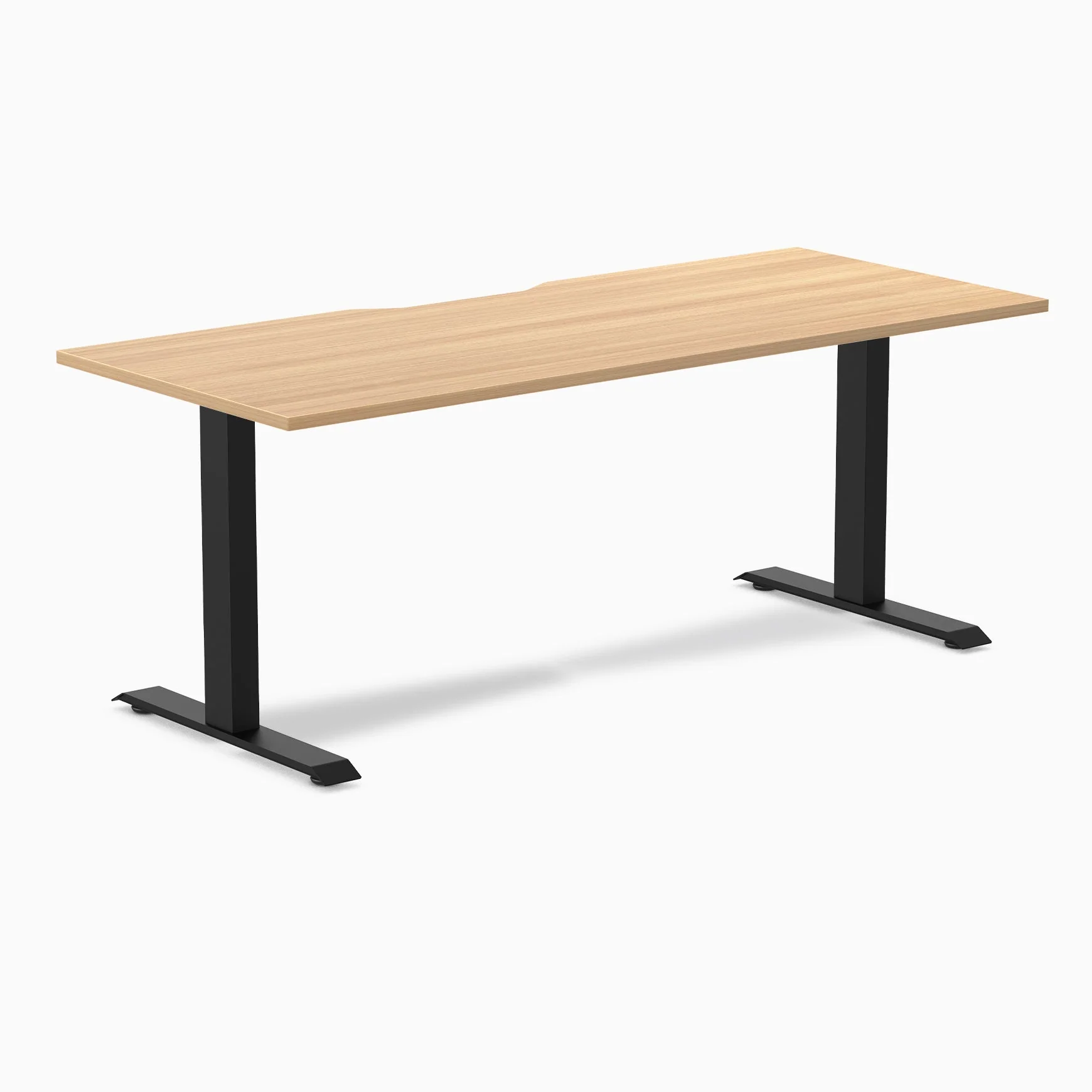 Desky Zero Scalloped Laminate Office Desk - Image 100