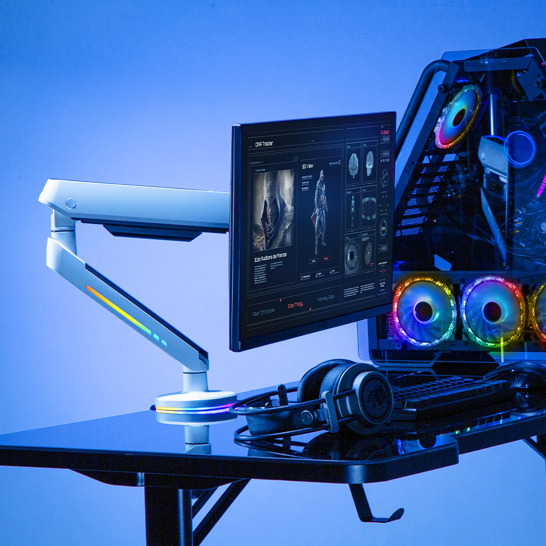 Desky Single LED Monitor Arm - Image 6