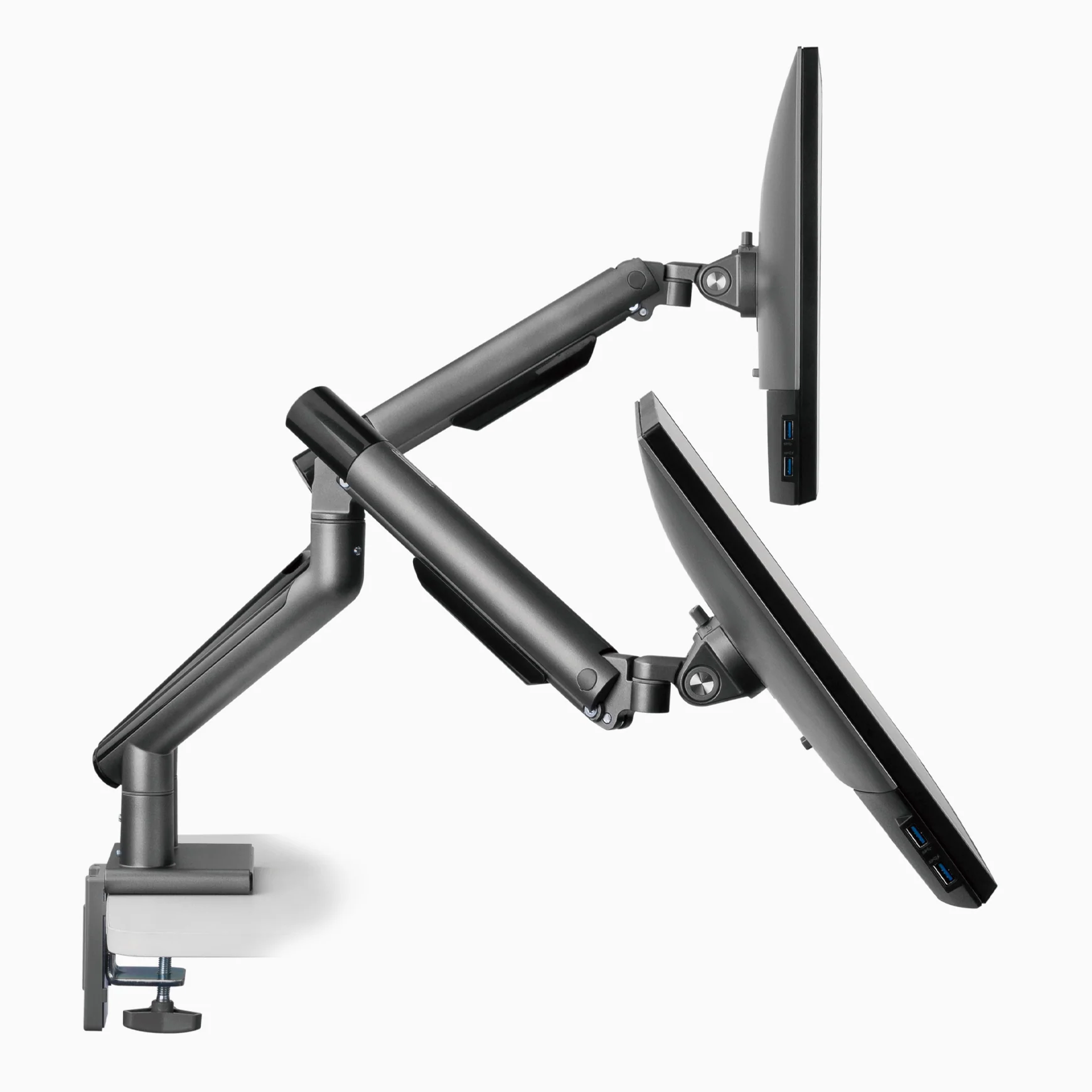 Desky Dual Slim Aluminium Monitor Arm - Image 5