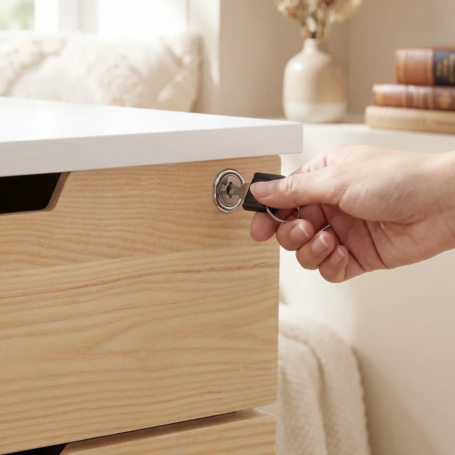 Desky Wooden Minimal Filing Cabinet - Image 9