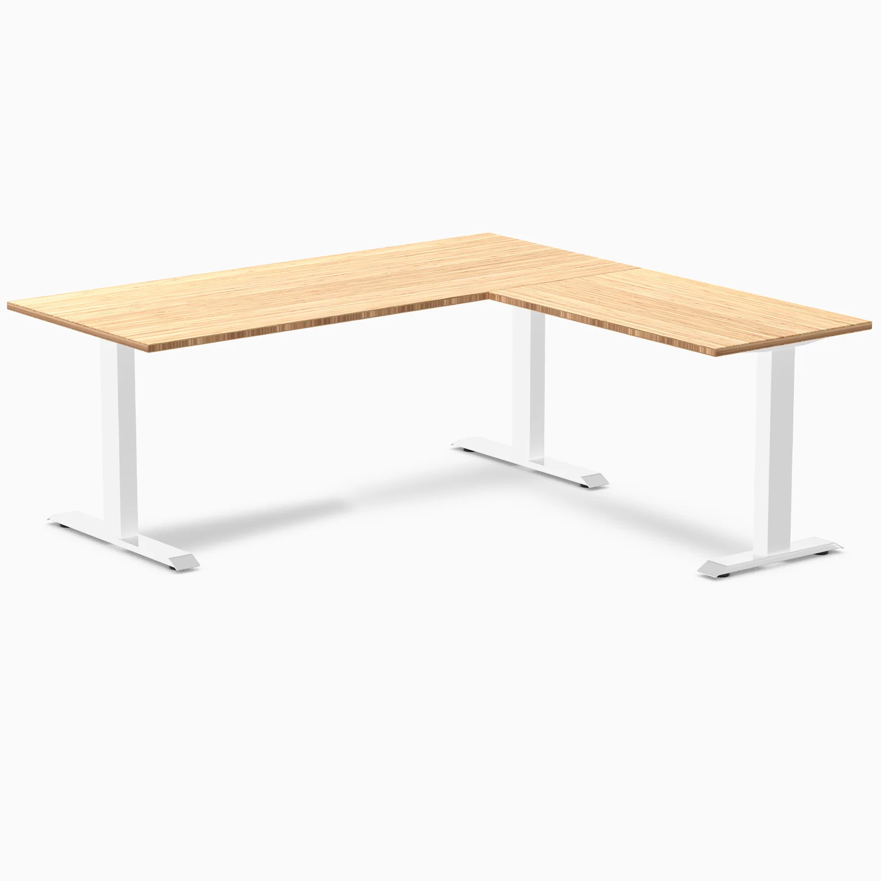 Desky Zero Bamboo L-Shape Office Desk - Image 10
