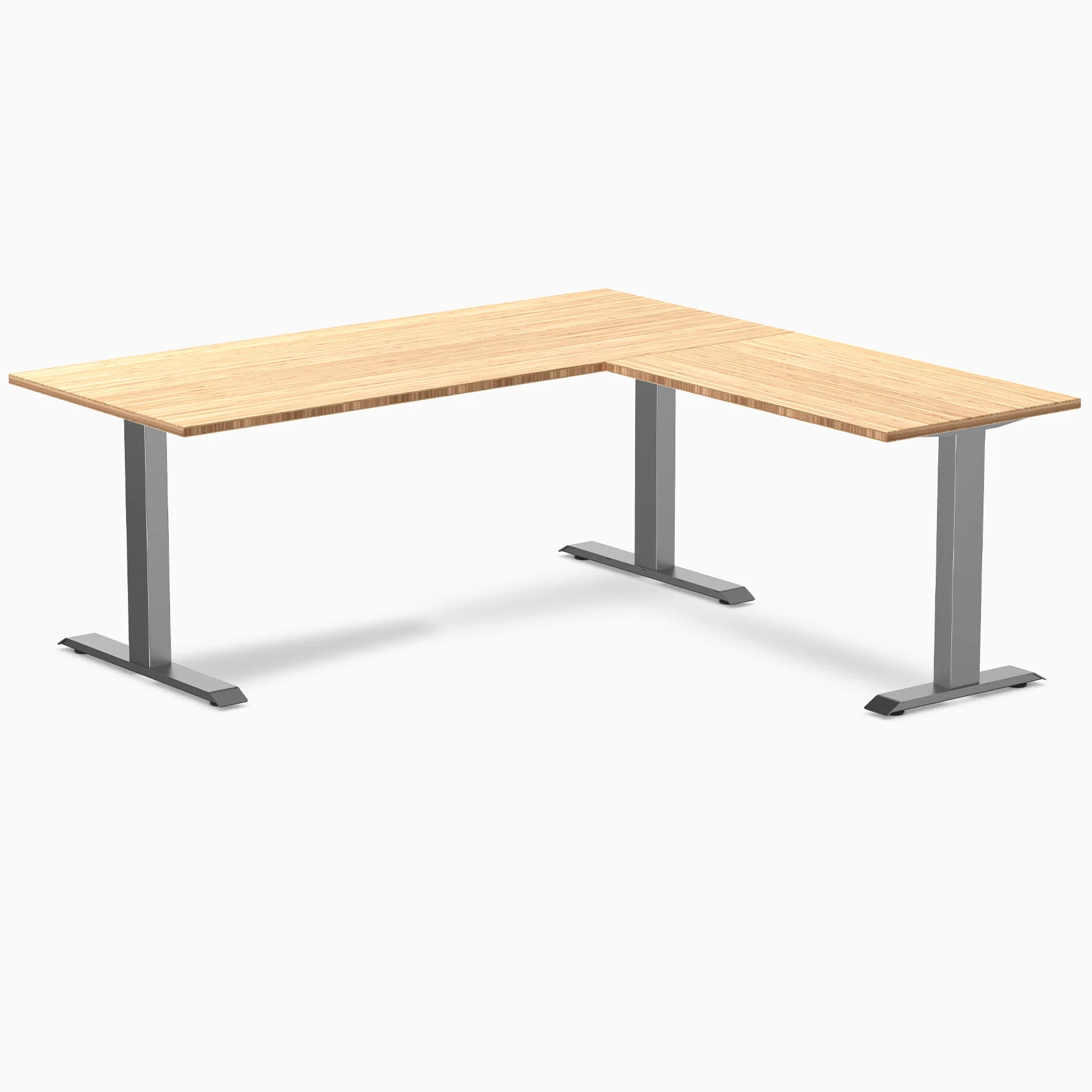 Desky Zero Bamboo L-Shape Office Desk - Image 11