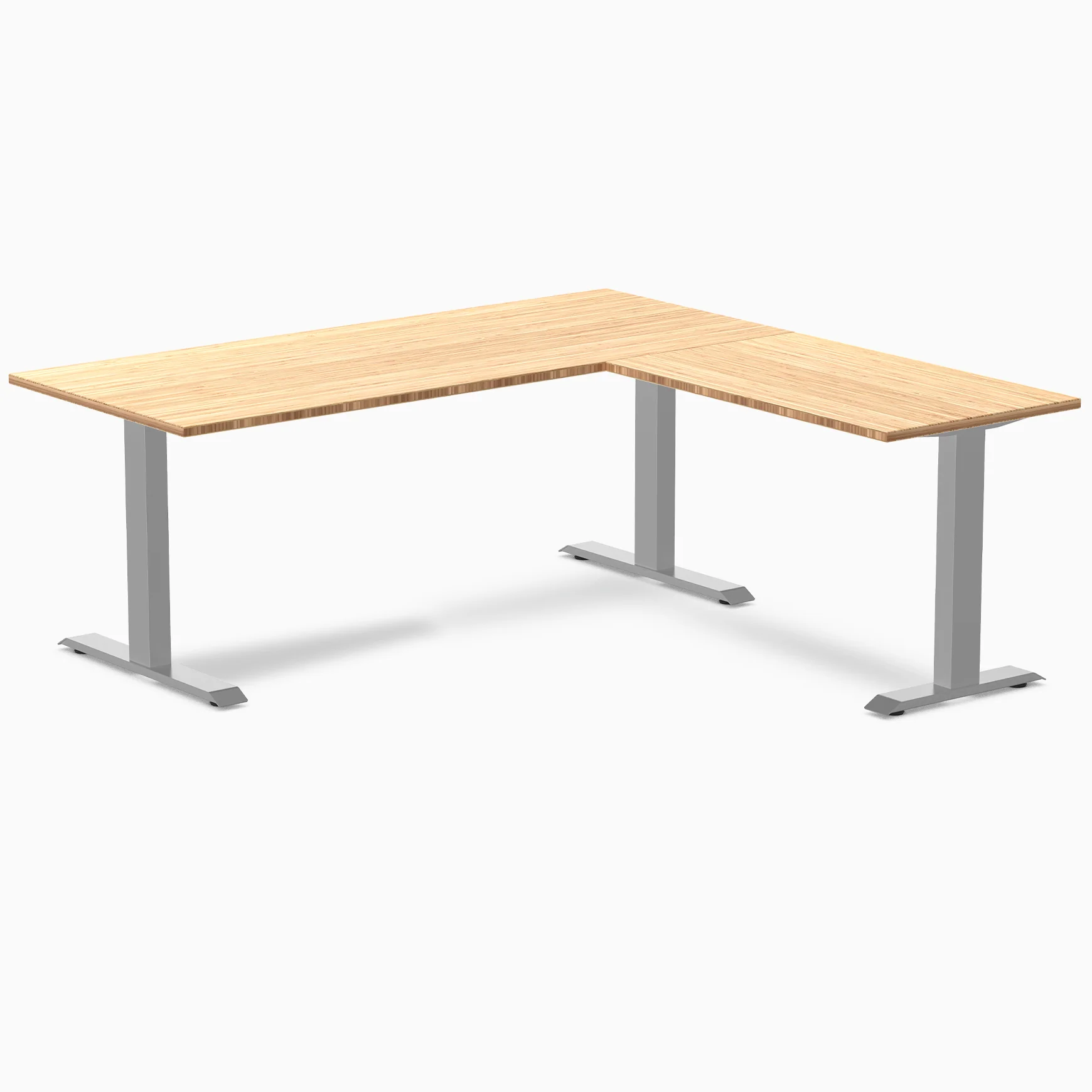 Desky Zero Bamboo L-Shape Office Desk - Image 12