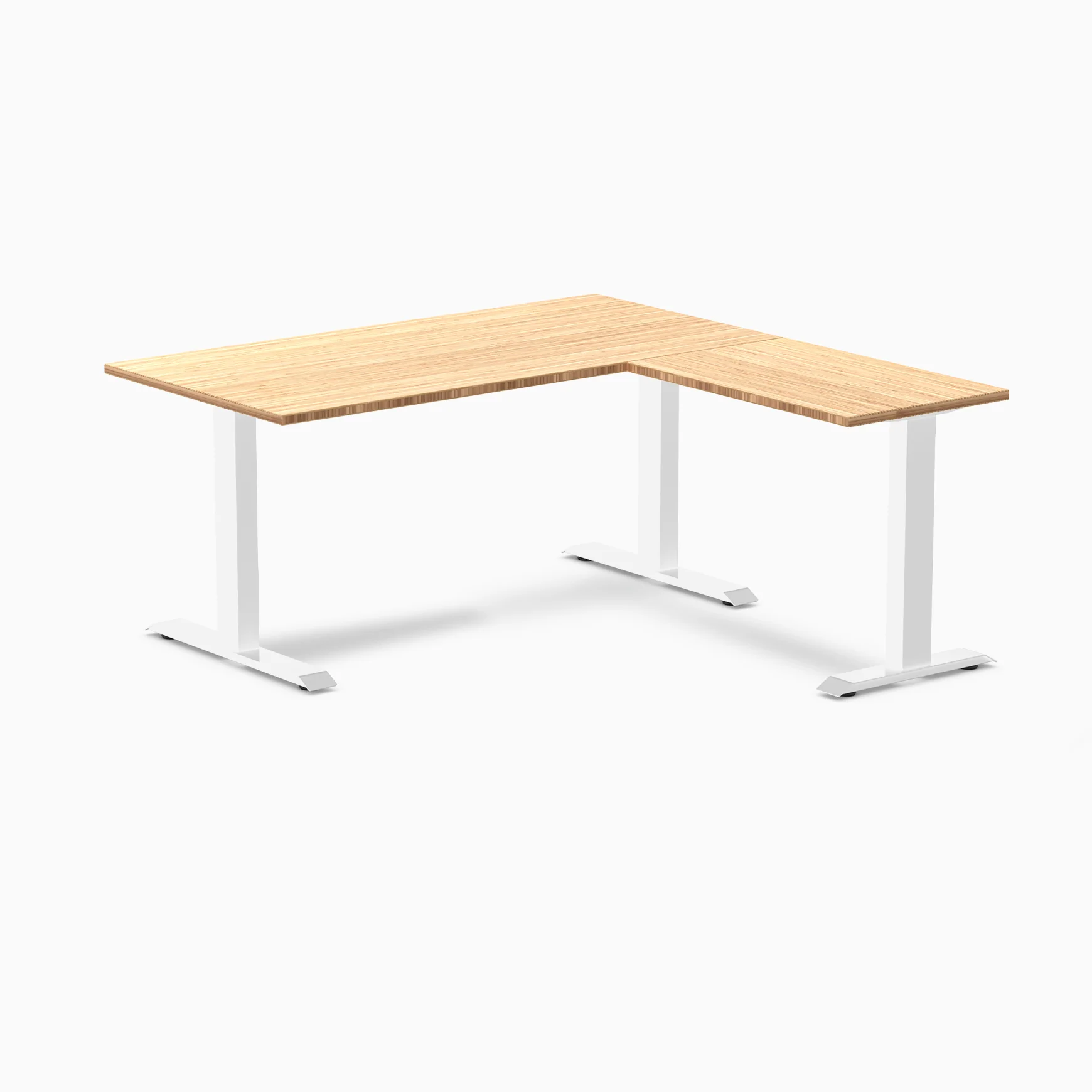 Desky Zero Bamboo L-Shape Office Desk - Image 6