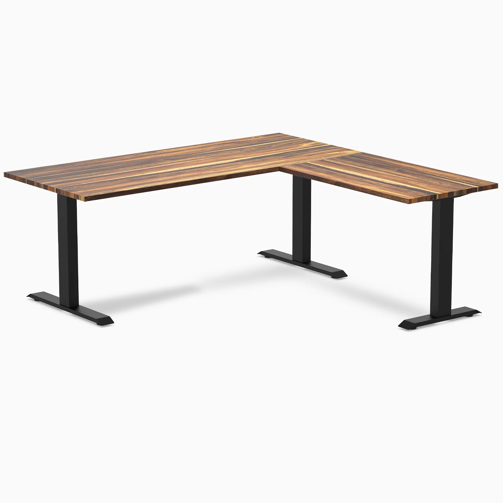 Desky Zero Hardwood L-Shape Office Desk
