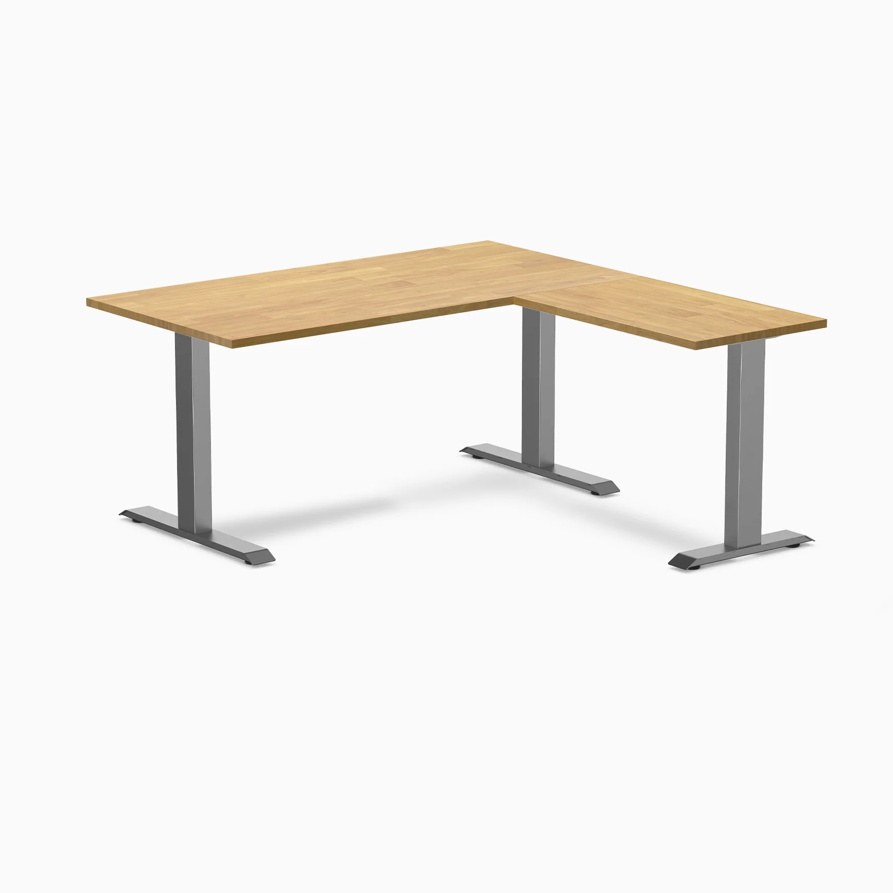 Desky Zero Rubberwood L-Shape Office Desk - Image 11