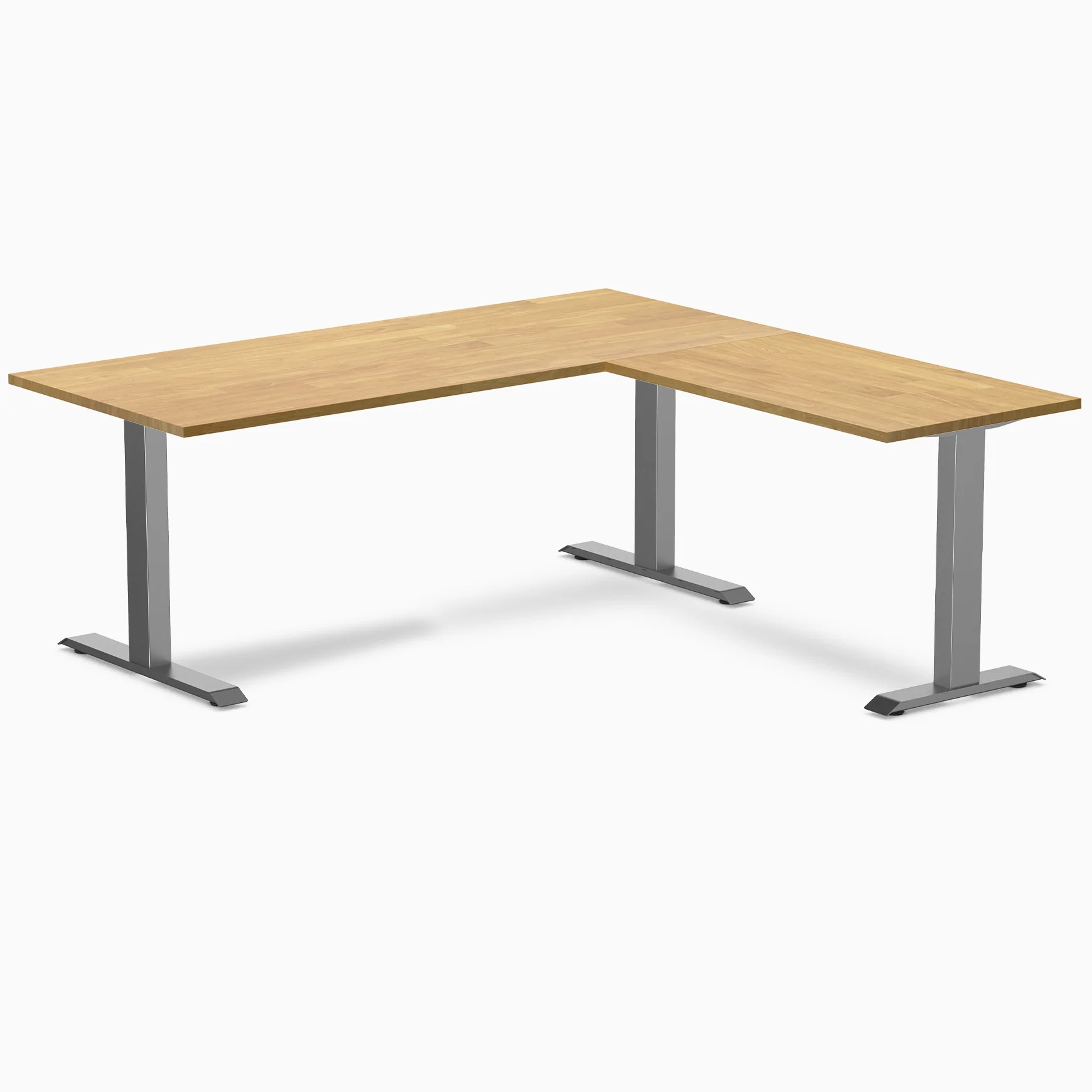 Desky Zero Rubberwood L-Shape Office Desk - Image 12