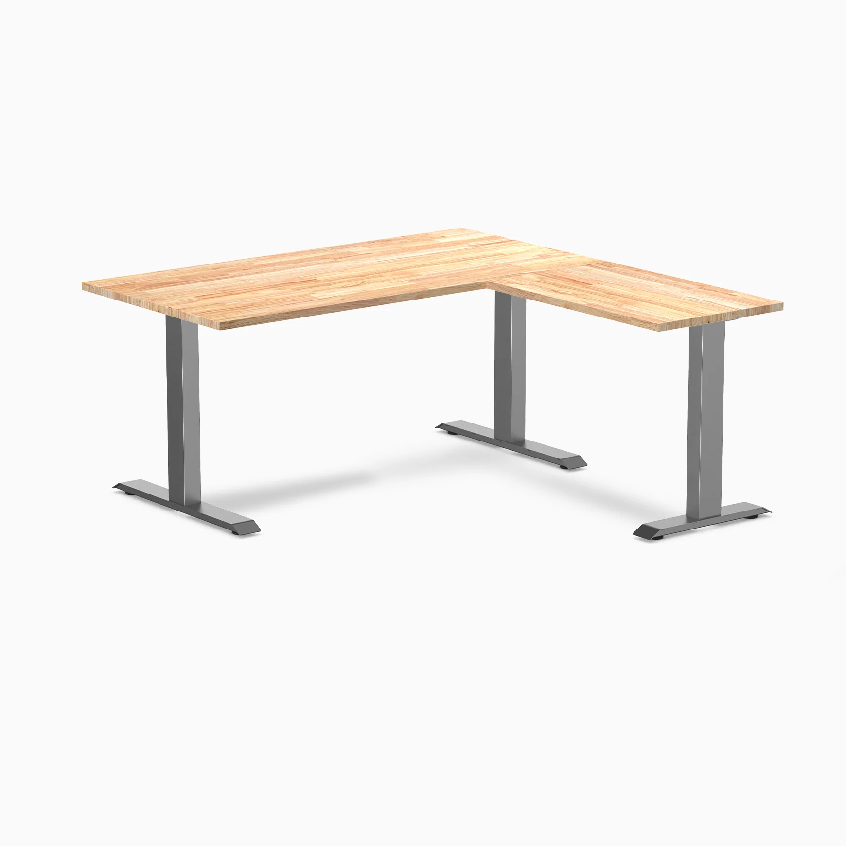 Desky Zero Rubberwood L-Shape Office Desk - Image 13