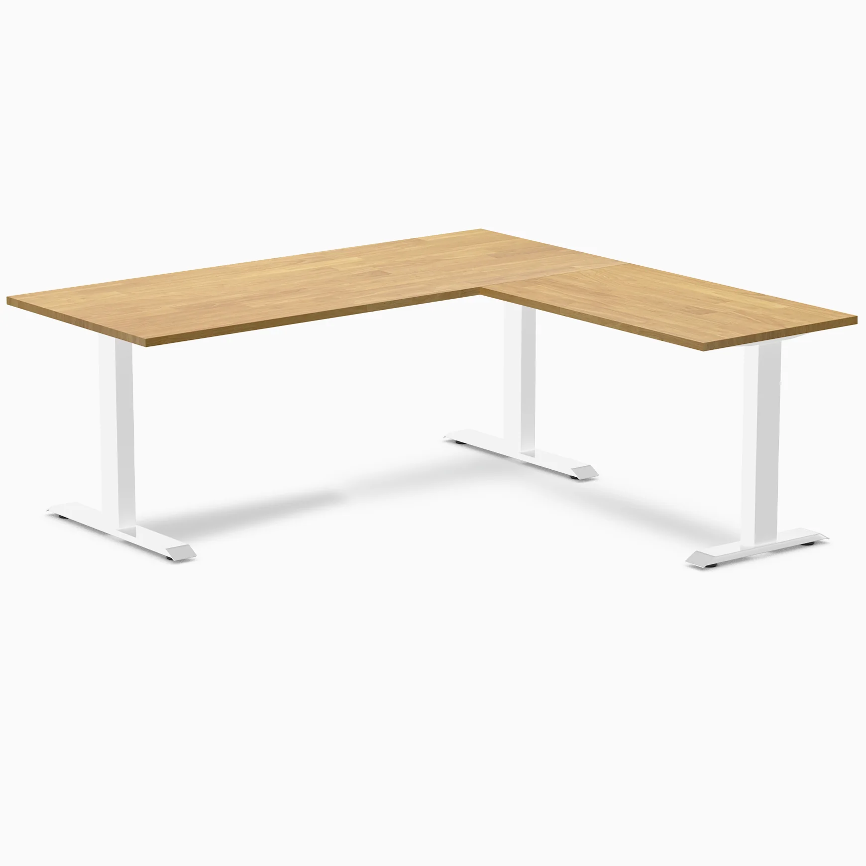 Desky Zero Rubberwood L-Shape Office Desk - Image 24