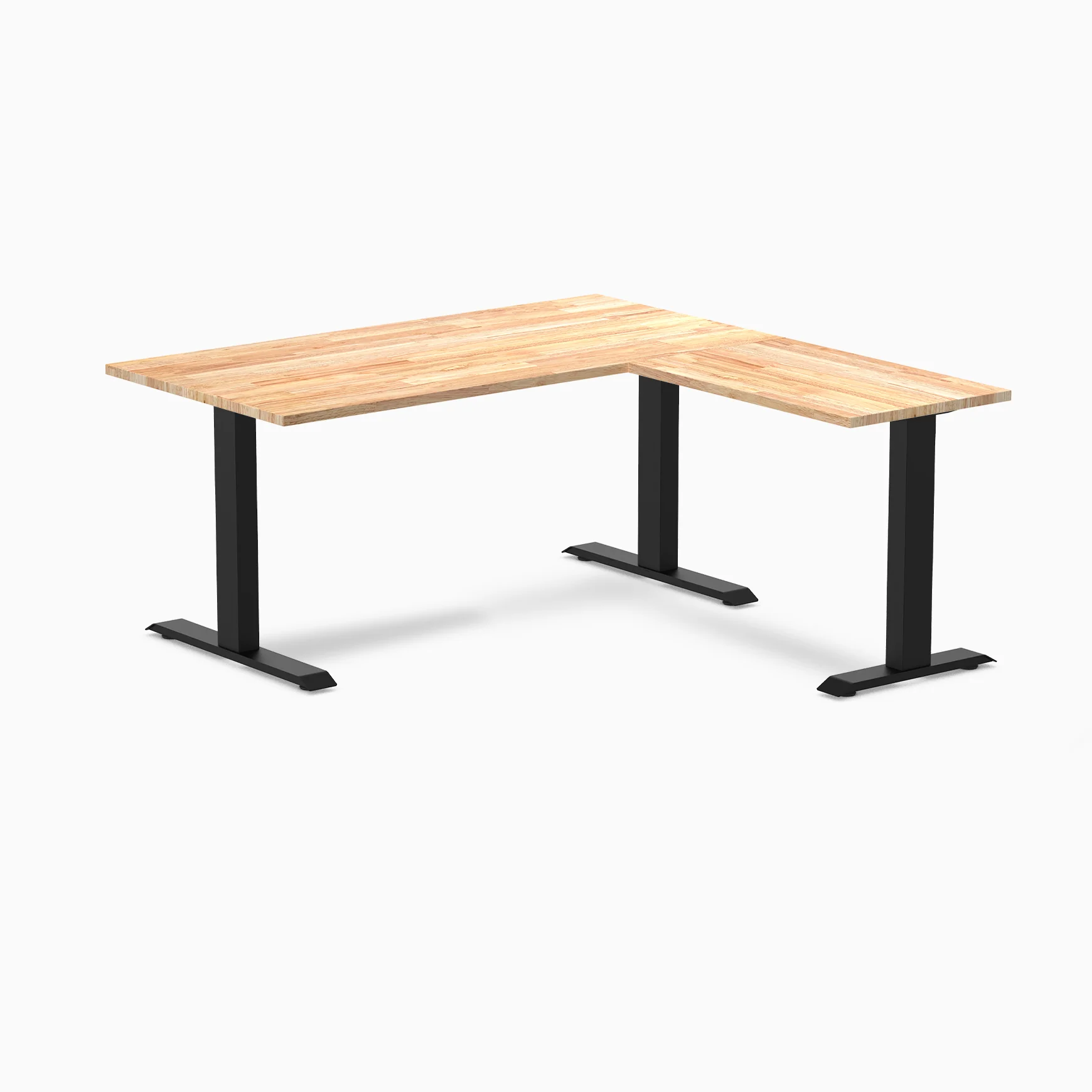 Desky Zero Rubberwood L-Shape Office Desk - Image 26