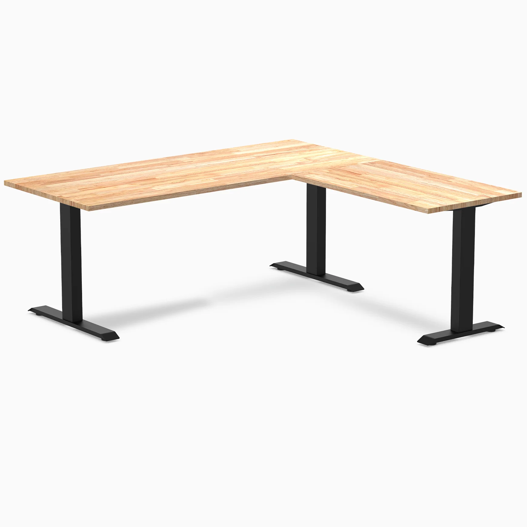 Desky Zero Rubberwood L-Shape Office Desk - Image 29